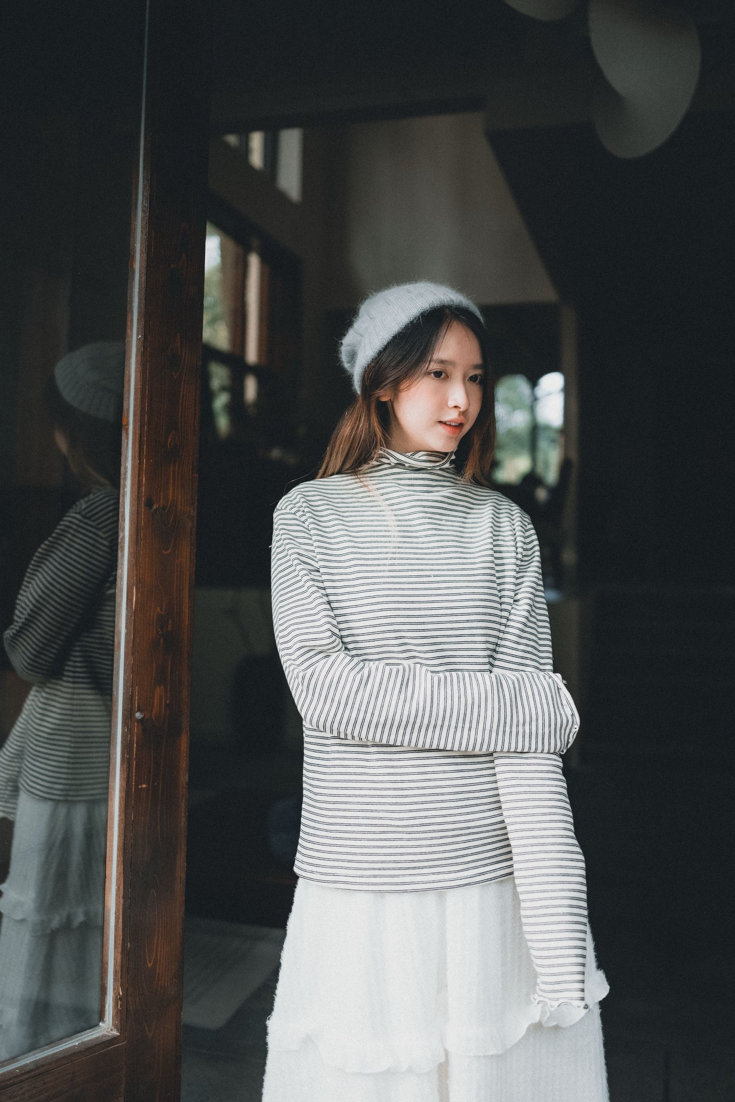 小企領條紋滾邊打底|5色入