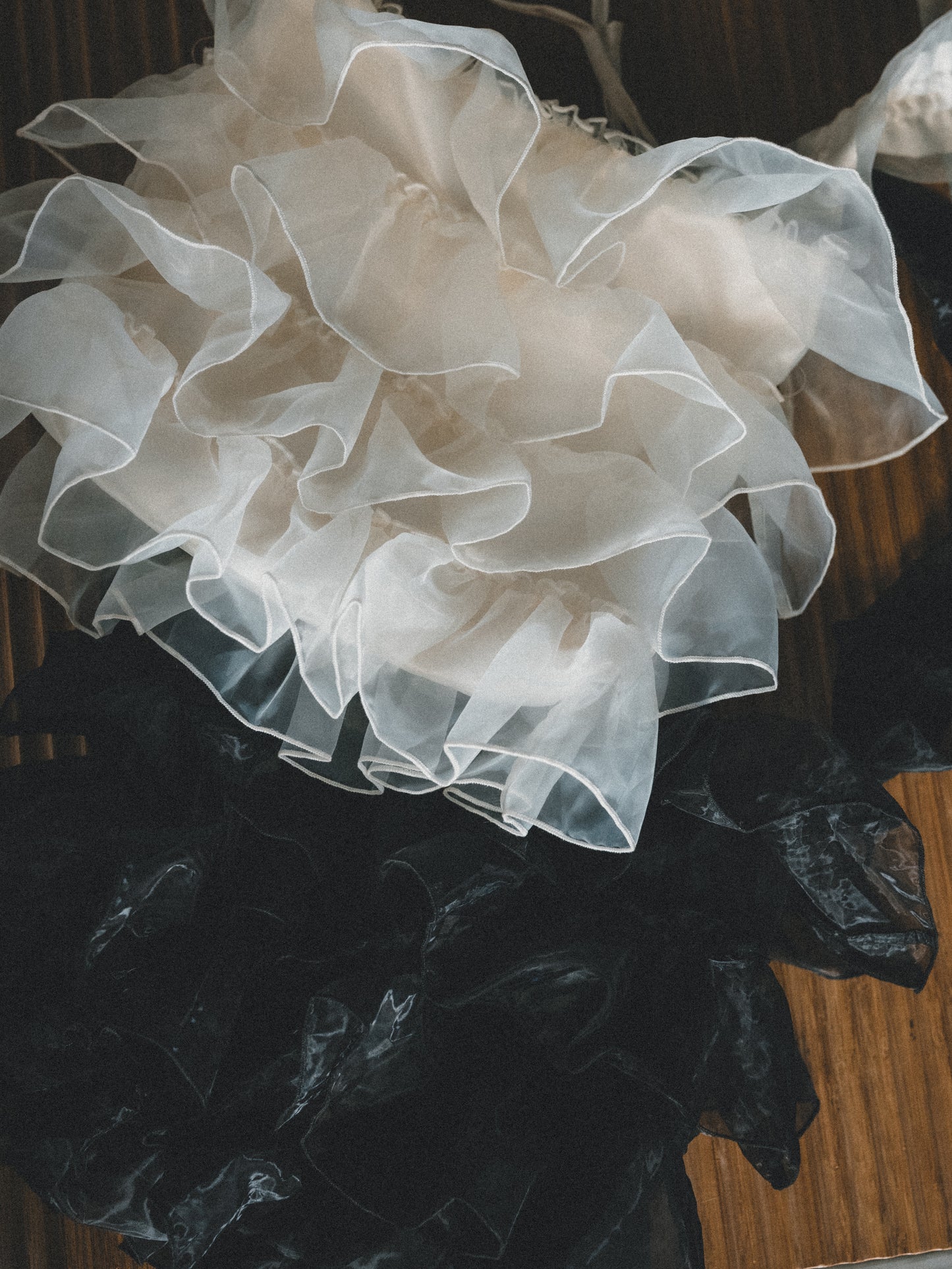 蛋糕層層ruffle紗紗袋 L size|4色入