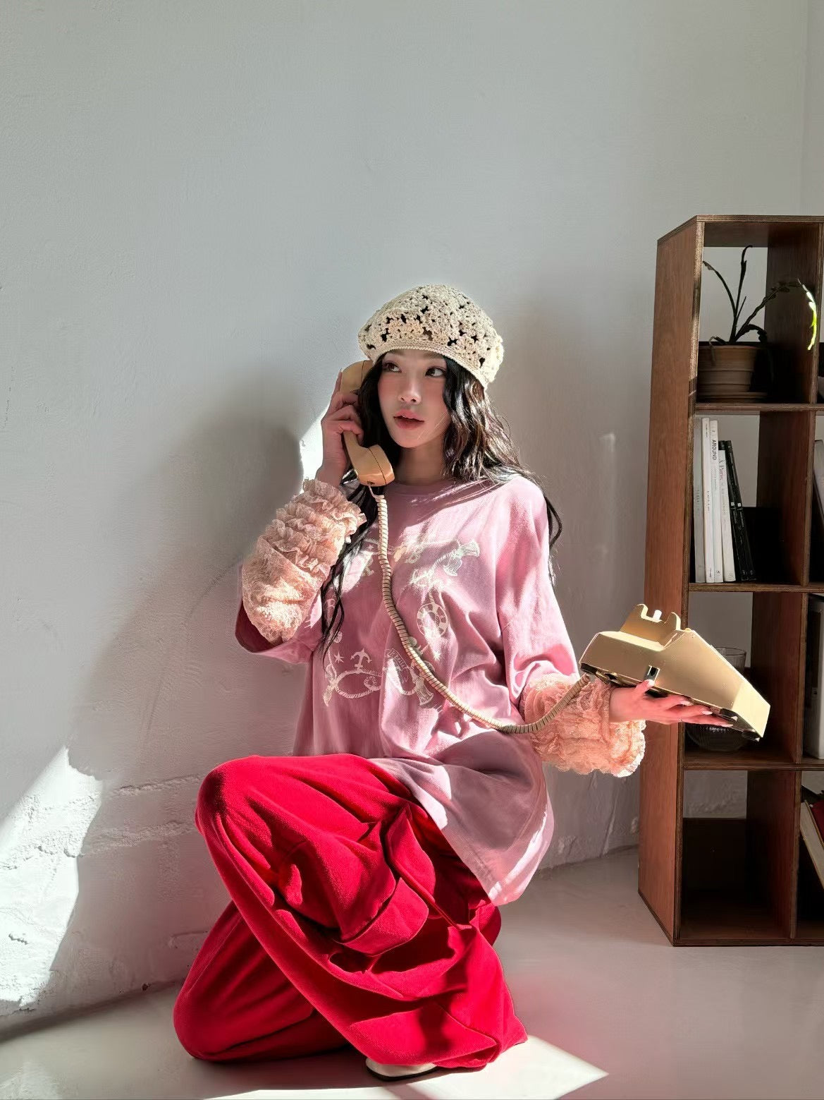 ROMANTIC RUFFLE LACE SLEEVES TEE | 3色入