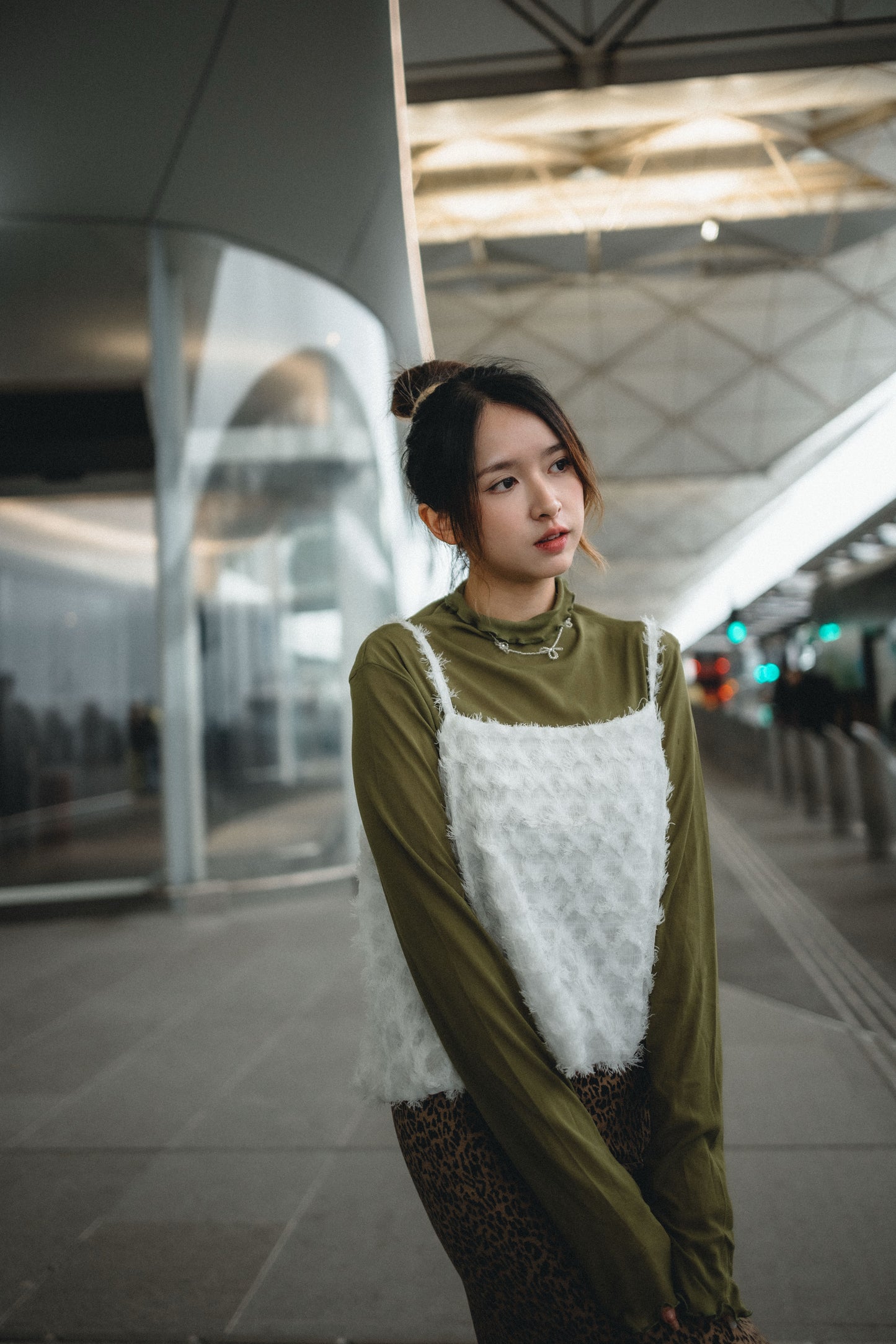 毛毛菱格吊帶背心外搭|4色入