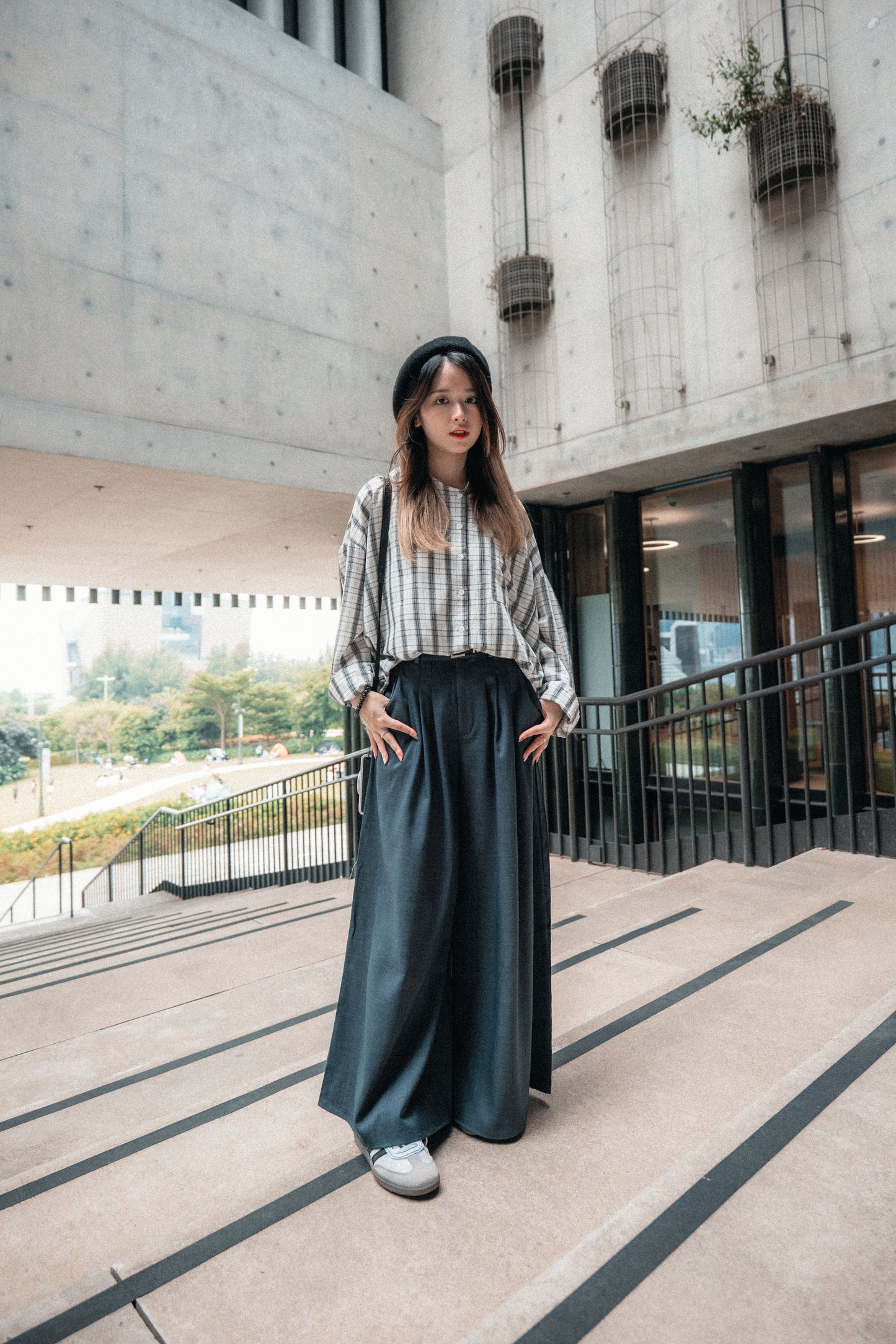 絲滑〰️西裝闊腳長褲(送皮帶)|4色入