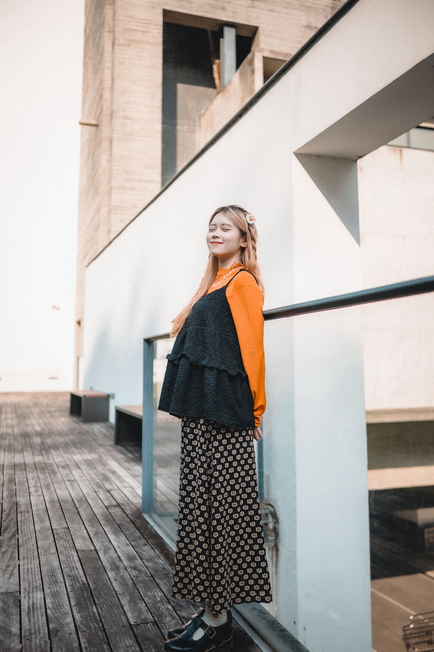 田園風印壓Fafa🌼魚尾傘裙|4色入