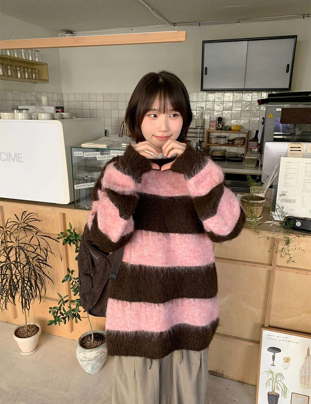 50%羊毛🐏 拼色間條圓領上衣|4色入