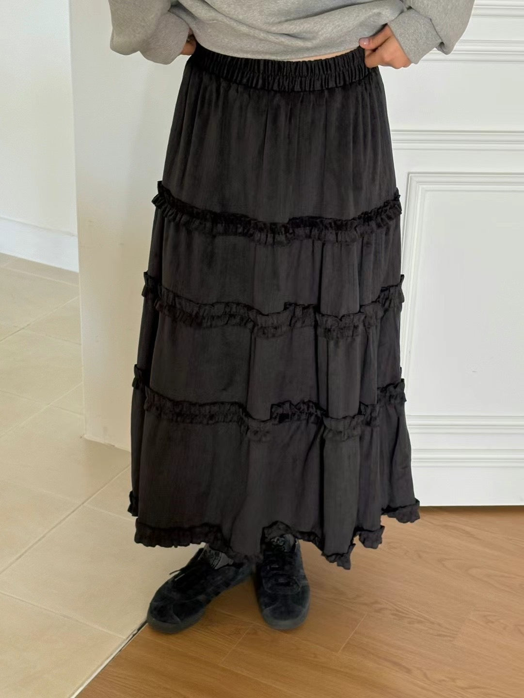 保暖毛底🧣 Ruffle花邊蛋糕裙|2色入