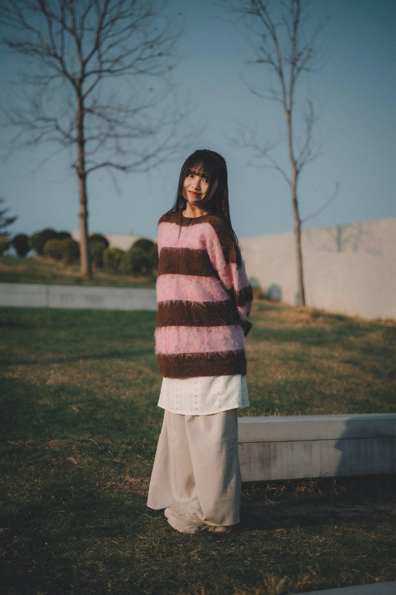 50%羊毛🐏 拼色間條圓領上衣|4色入