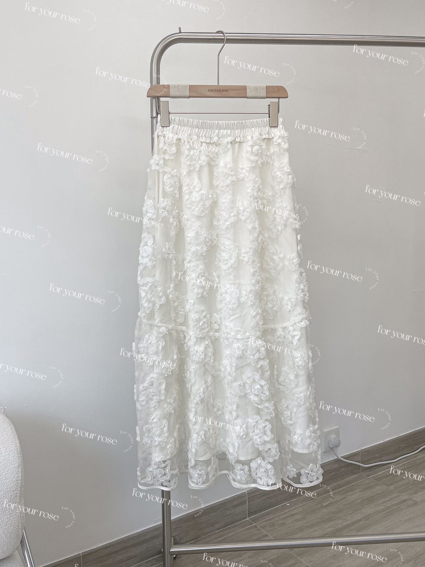 超靚!重工🌸立體花花紗裙|1色入