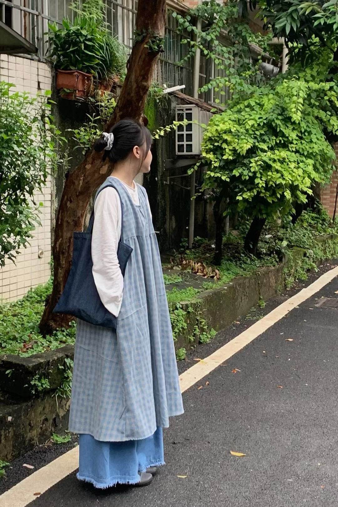 藍色系🌊 格子紋背心OPS|2色入