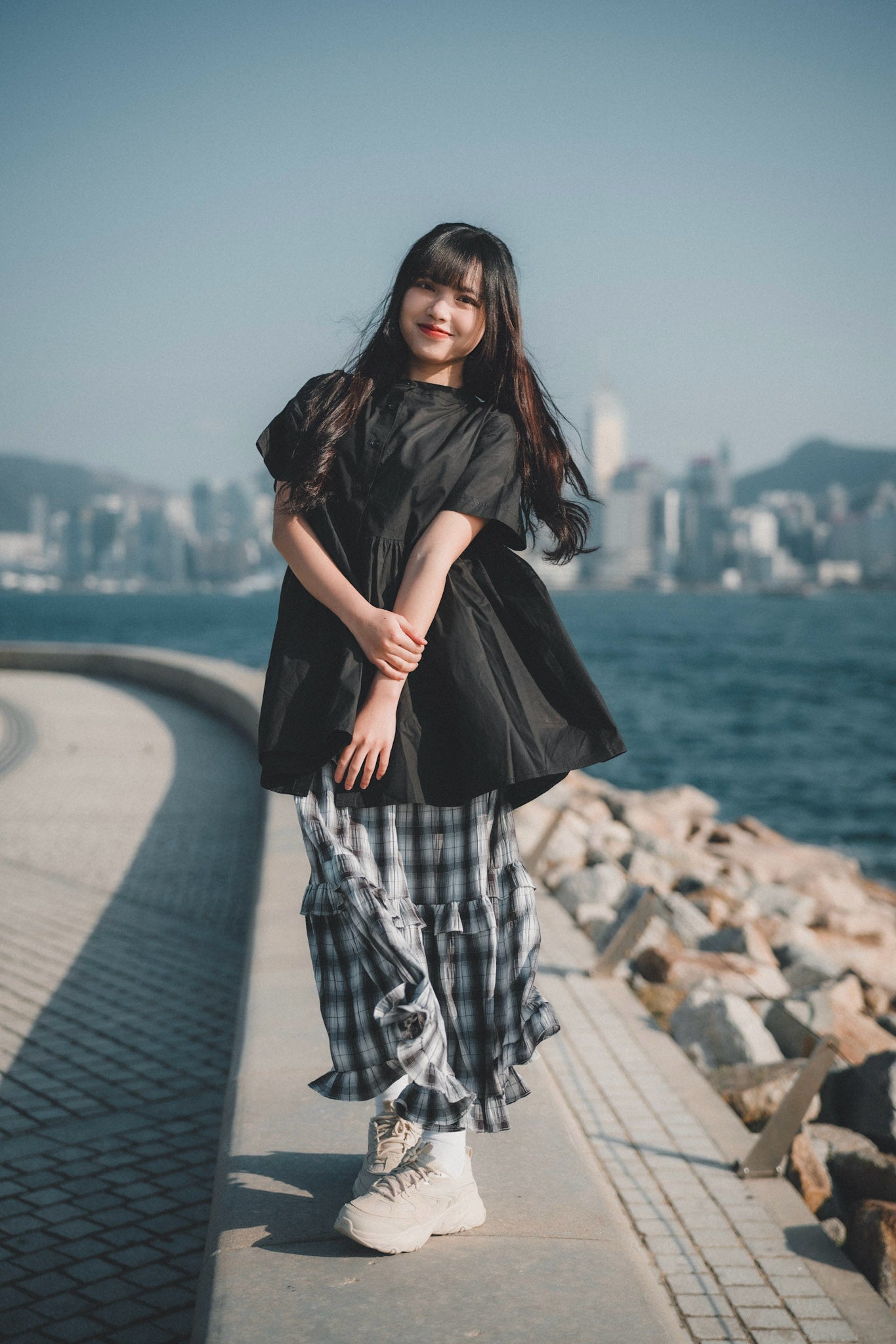 春日荷葉Ruffle格仔Dress|2色入