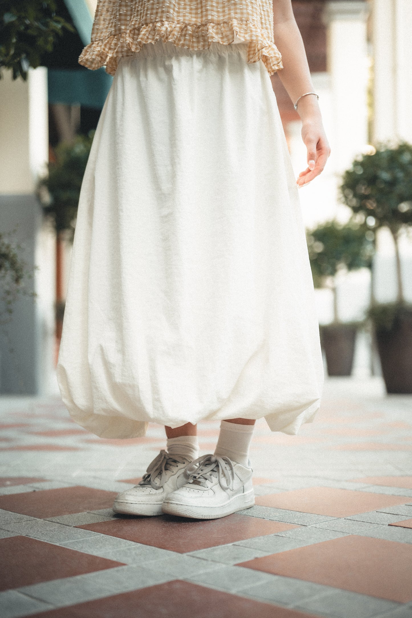 泡泡感索索料花苞裙|3色入