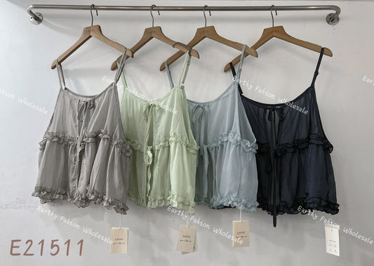 2WAY Ruffle小格格綁帶外搭|4色入