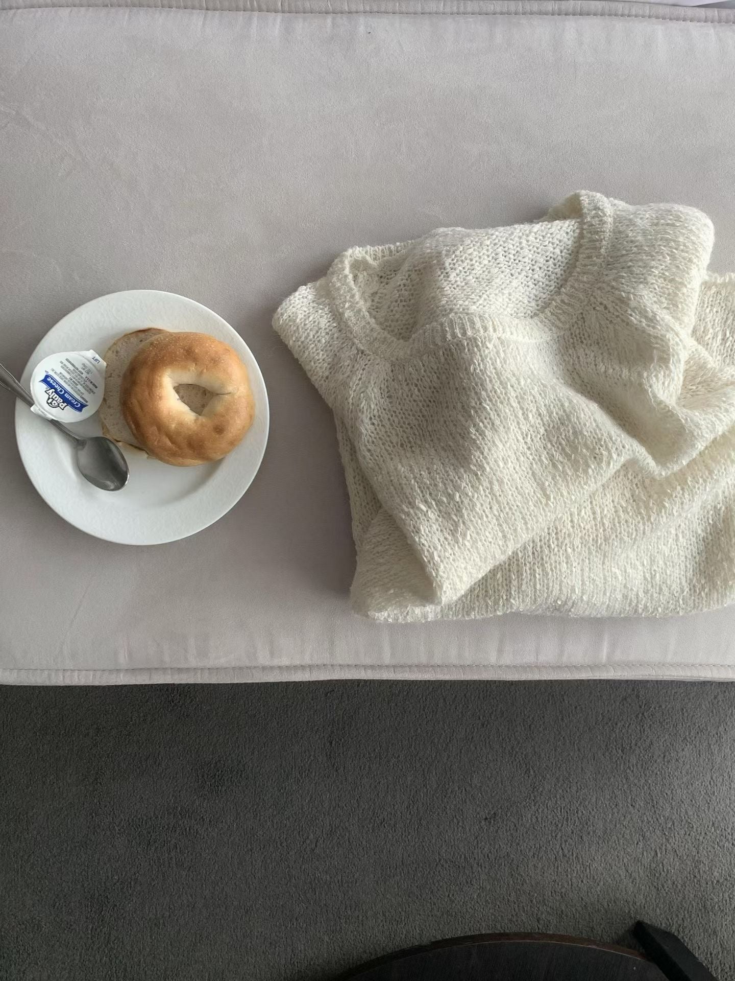 粗呢花羊毛寬身針織上衣|1色入