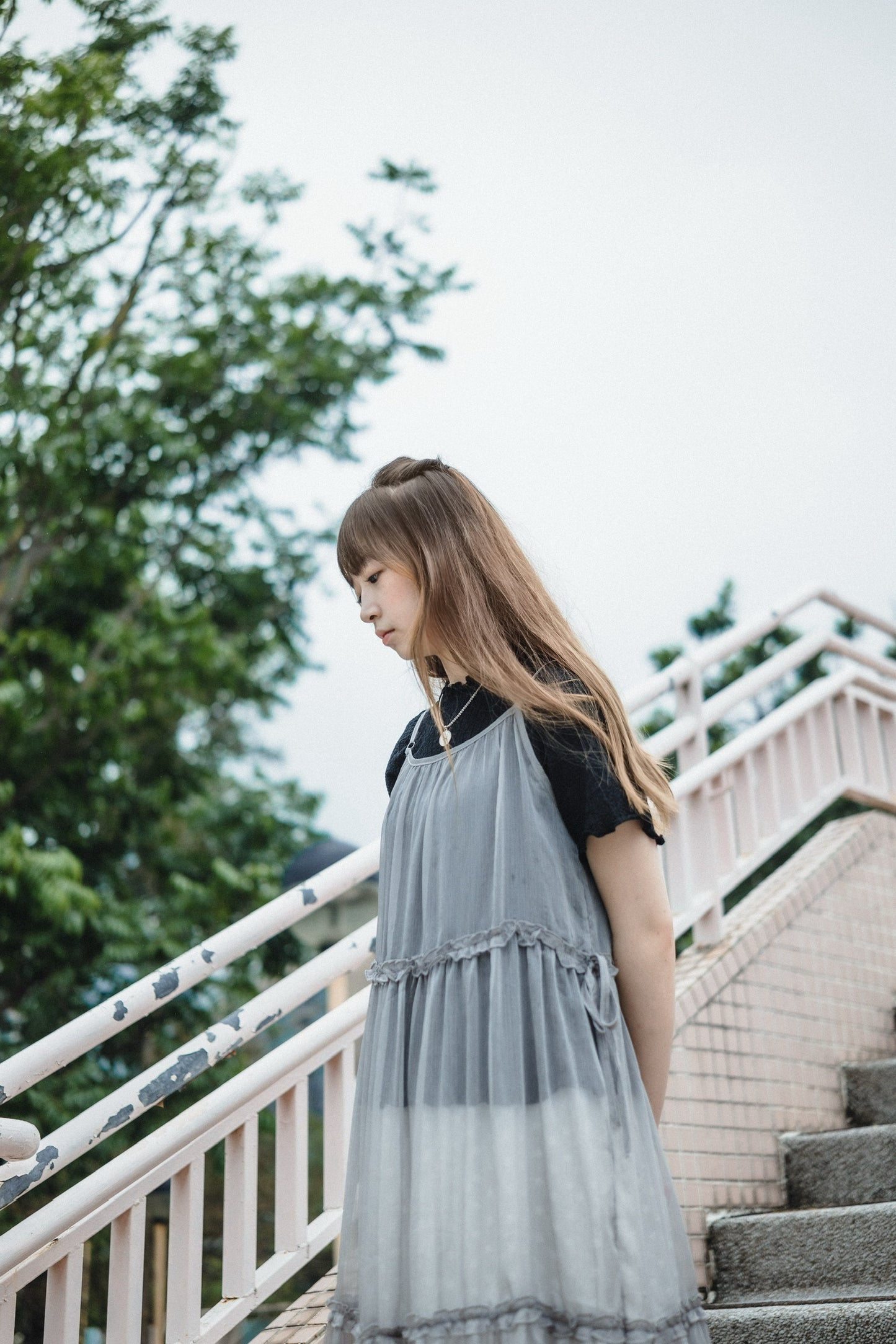 易襯皺皺➿捲邊Tee|2色入