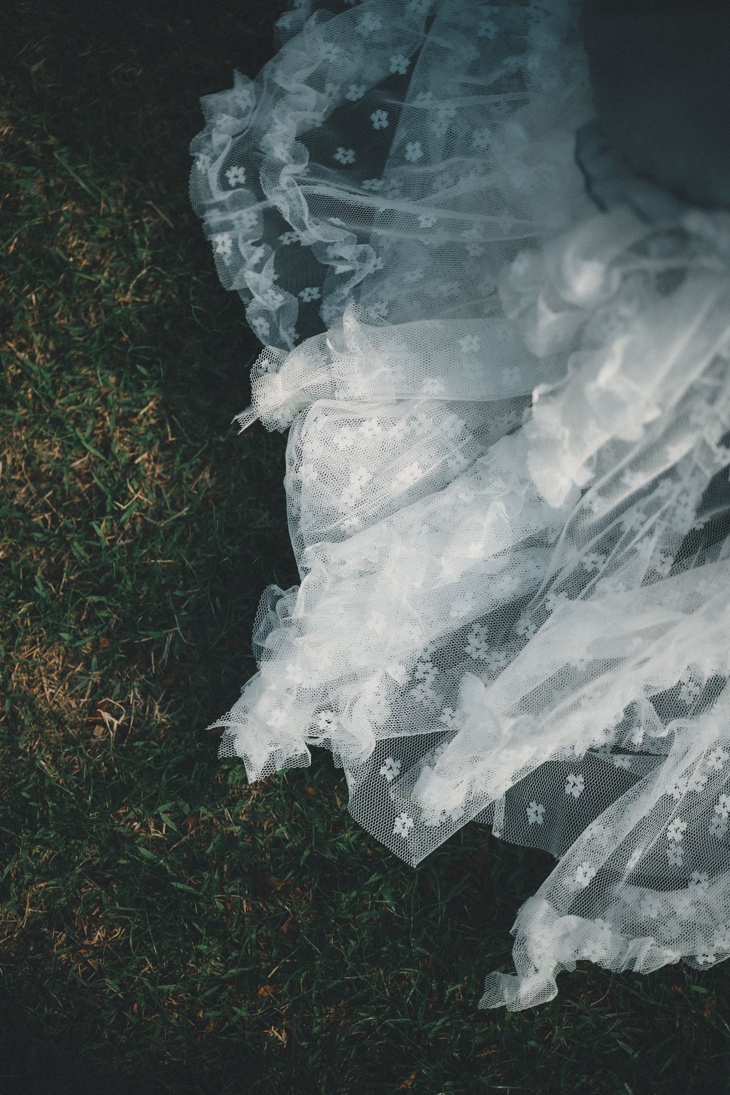 粒粒花 • 不規則紗紗裙|2色入