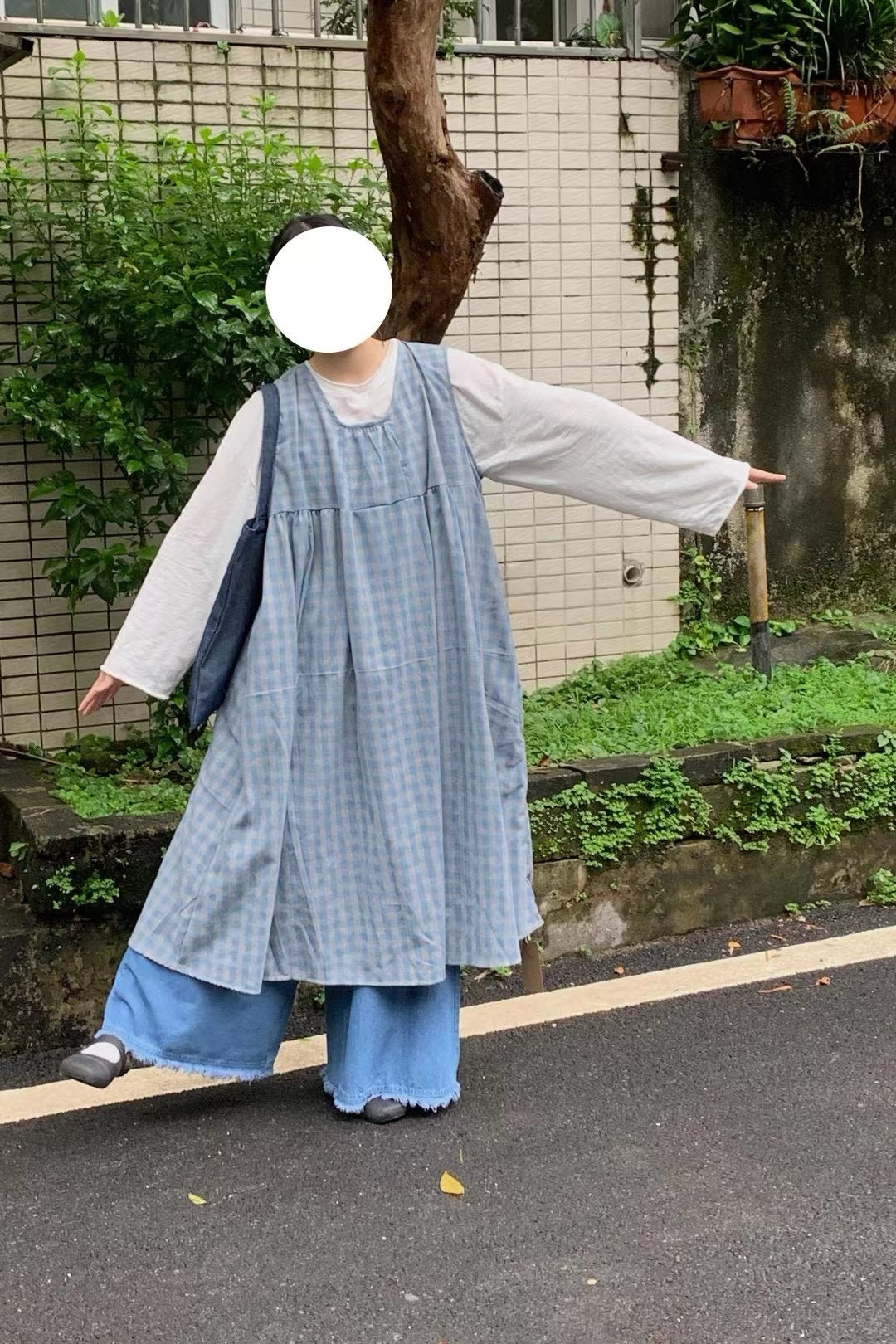 藍色系🌊 格子紋背心OPS|2色入