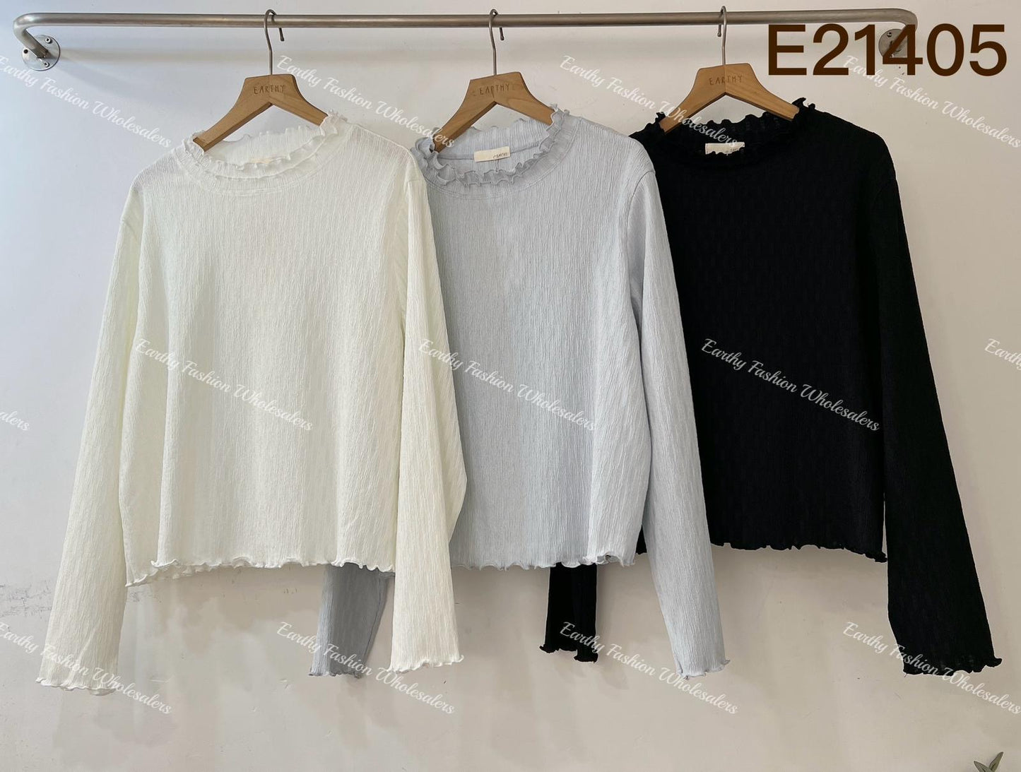 Double波浪暗紋top|3色入