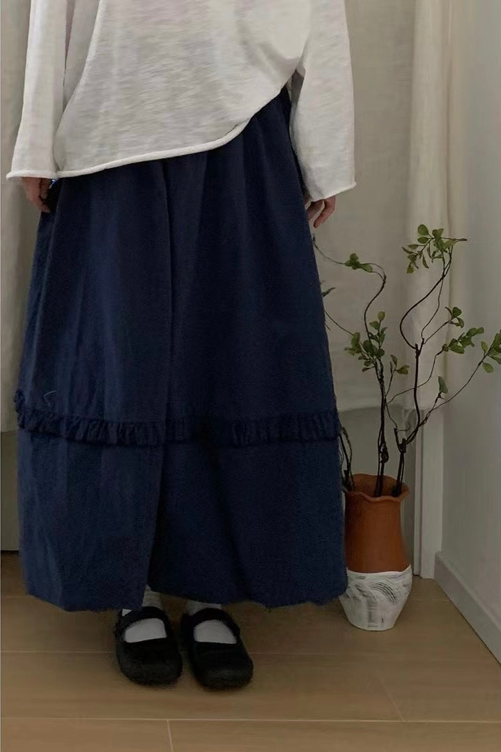 藍色系🎐單層Ruffle花苞泡泡裙|3色入