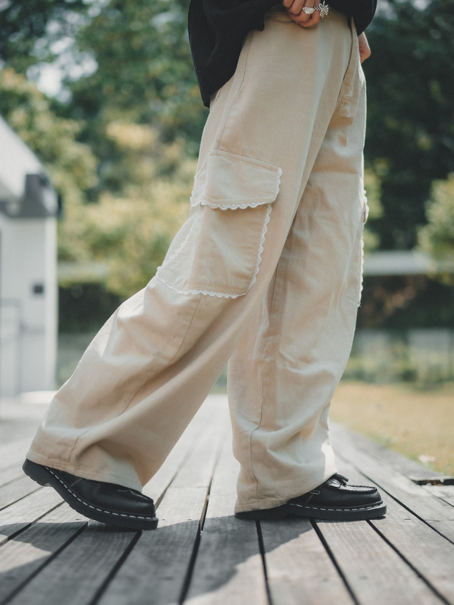 Lace Pocket 氣球褲|3色入