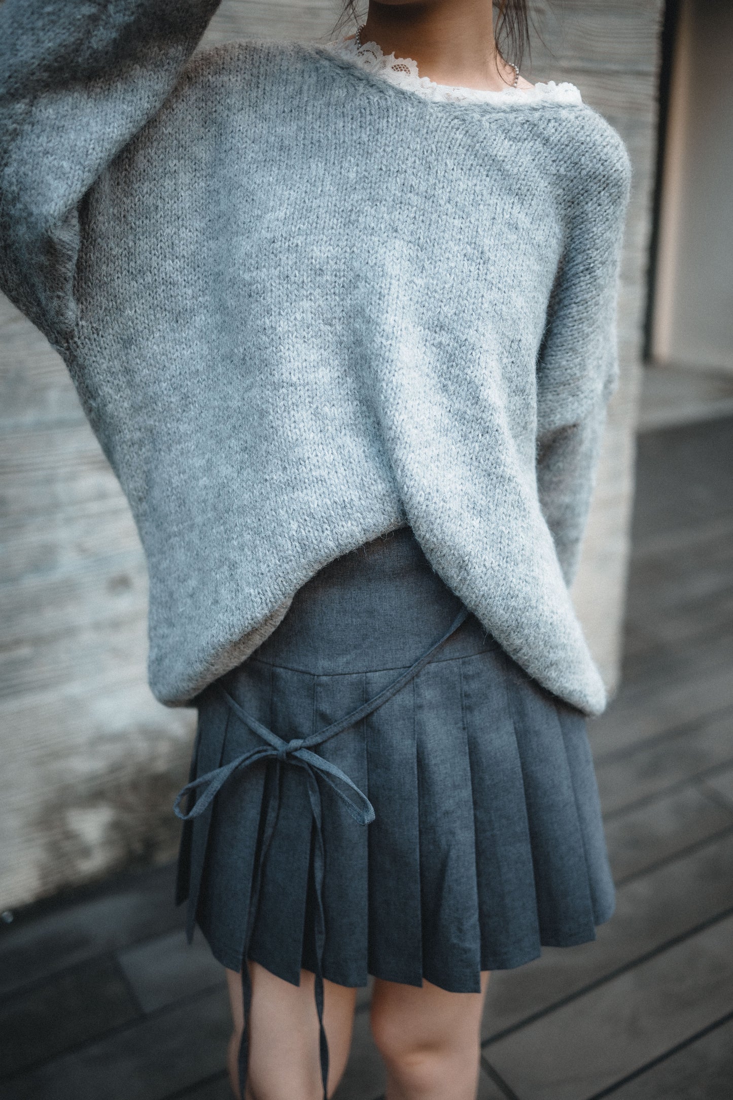 三分甜🍡軟糯Lace V領毛衣|3色入