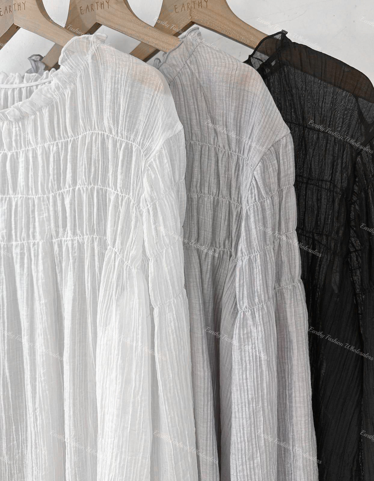 薄紗皺皺Ruffle Top|3色入