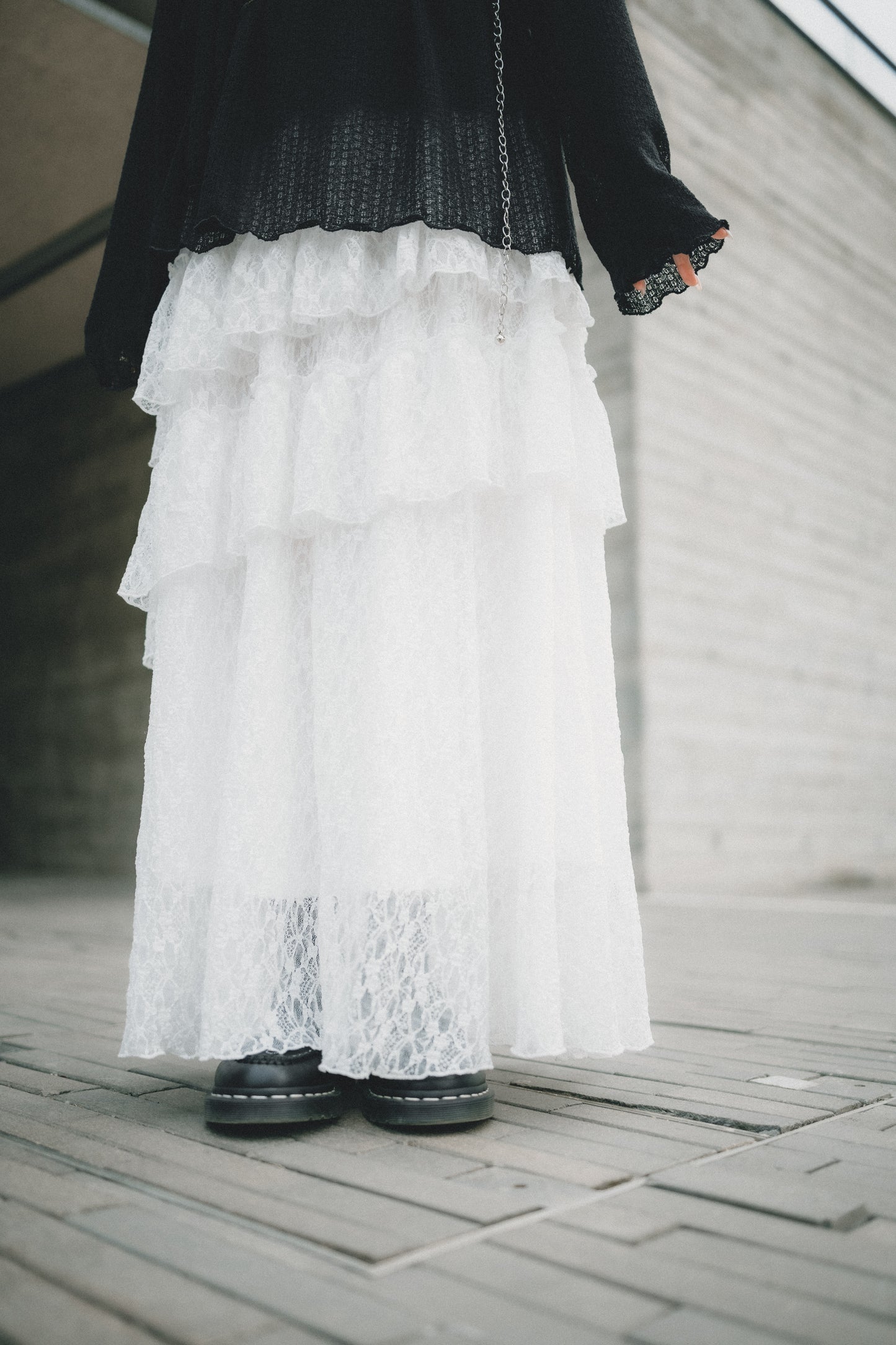 層層荷葉Lace半身裙|2色入