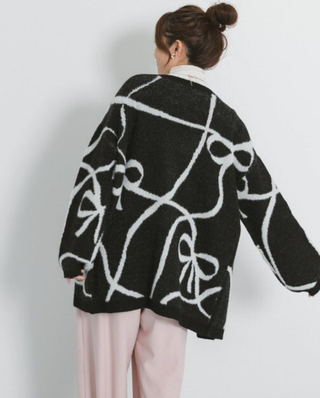 超靚必入😭❣️線描蝴蝶結針織外套|3色入