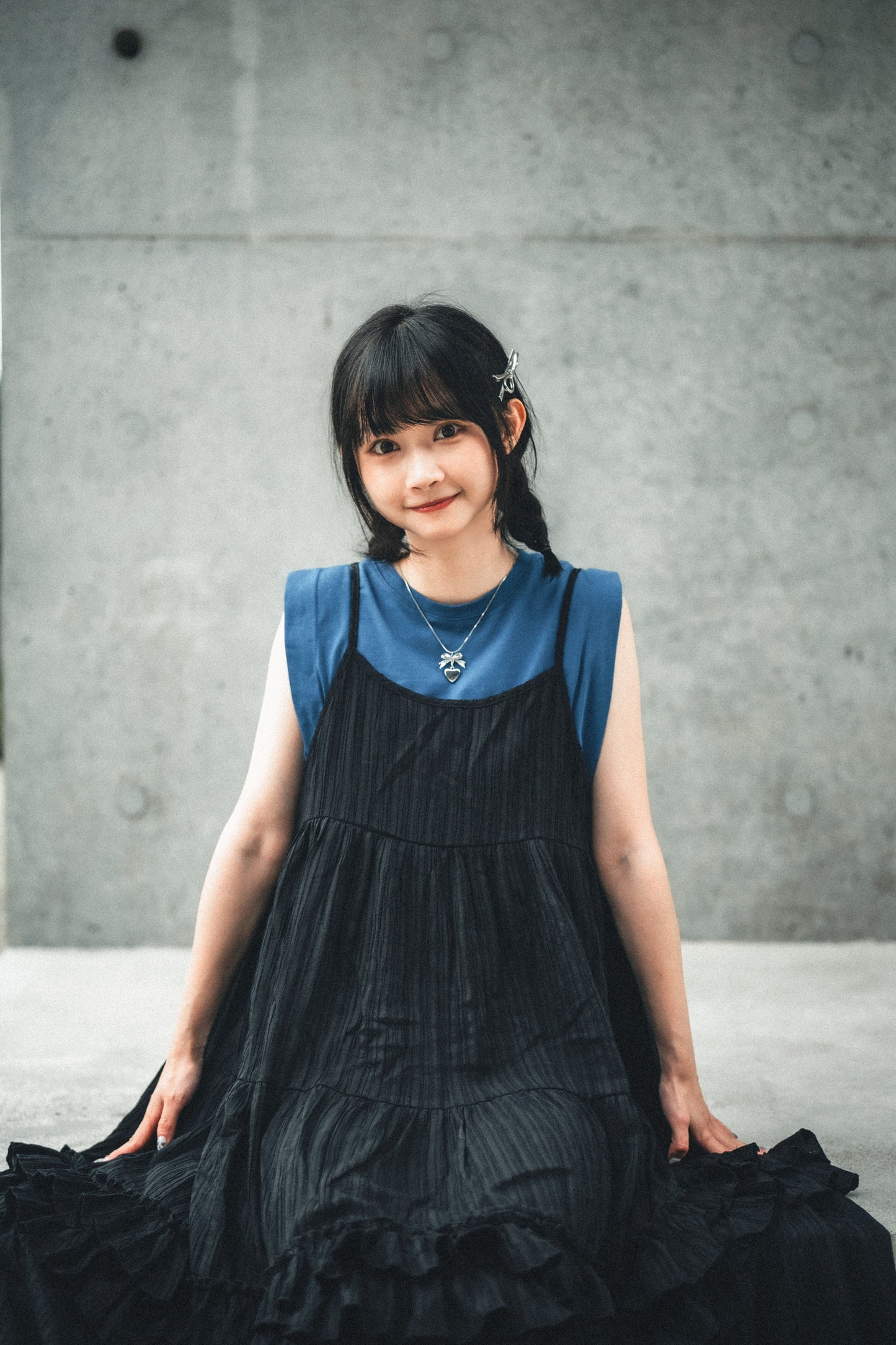 KR側褶邊棉質寬身背心|5色入