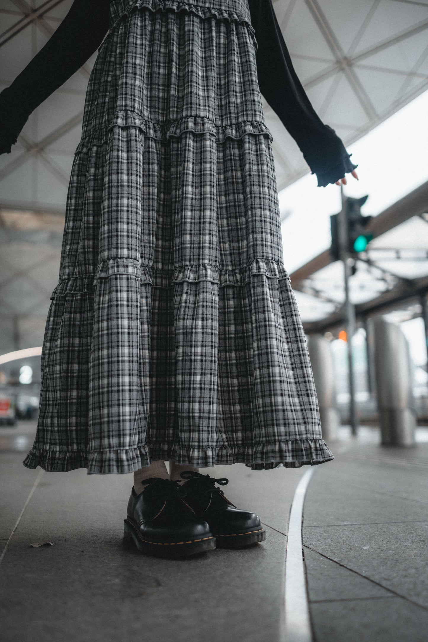 秋冬🟤格紋Ruffle OPS|4色入