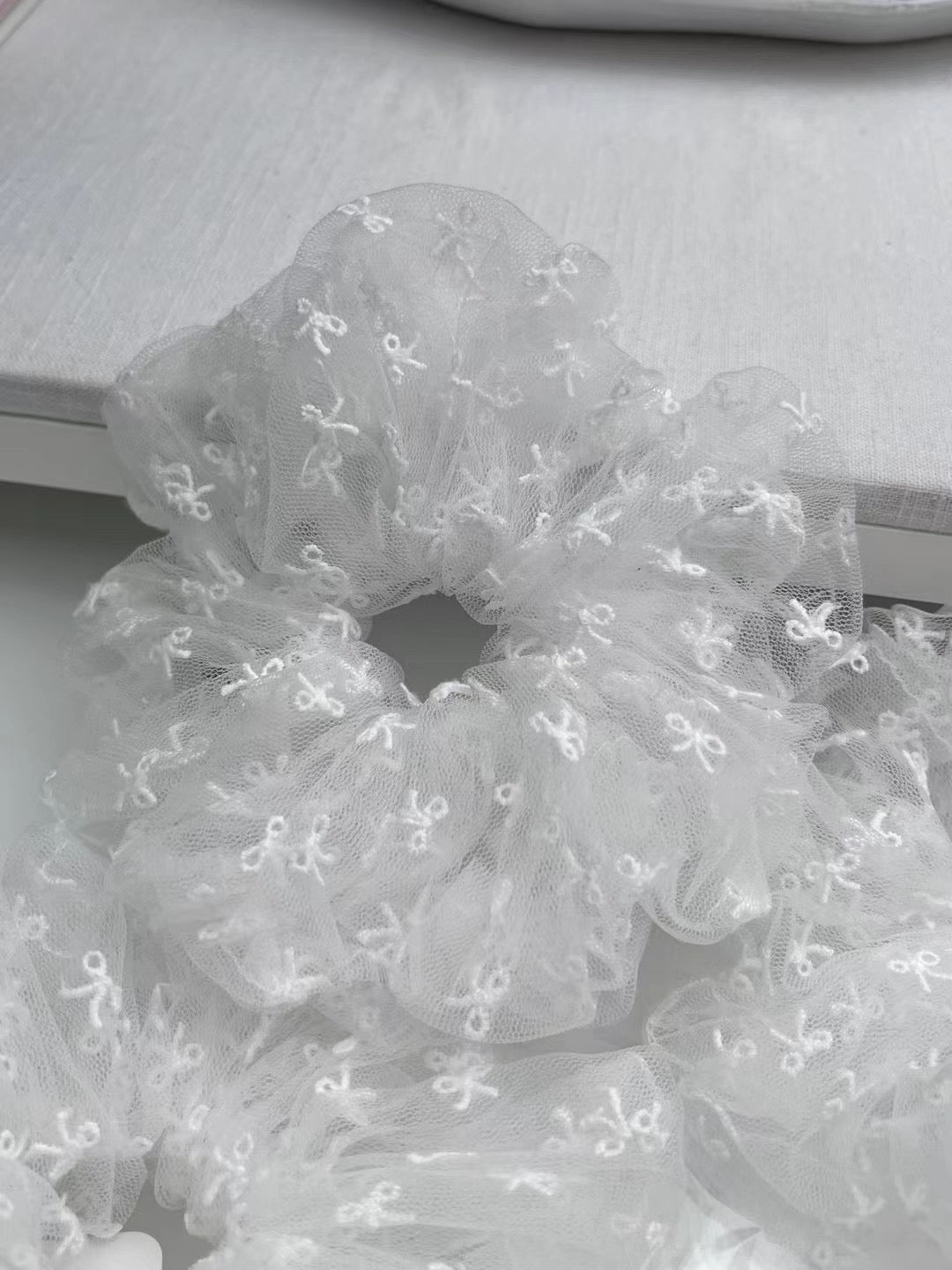 韓國大熱🤍𐙚 透紗小ribbon髮圈|1色入