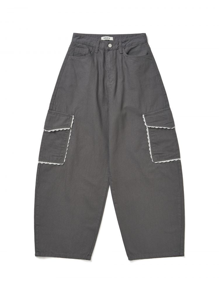 Lace Pocket 氣球褲|3色入