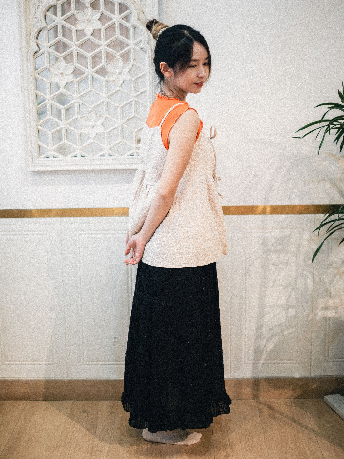 花粒壓紋綁結吊帶背心|3色入