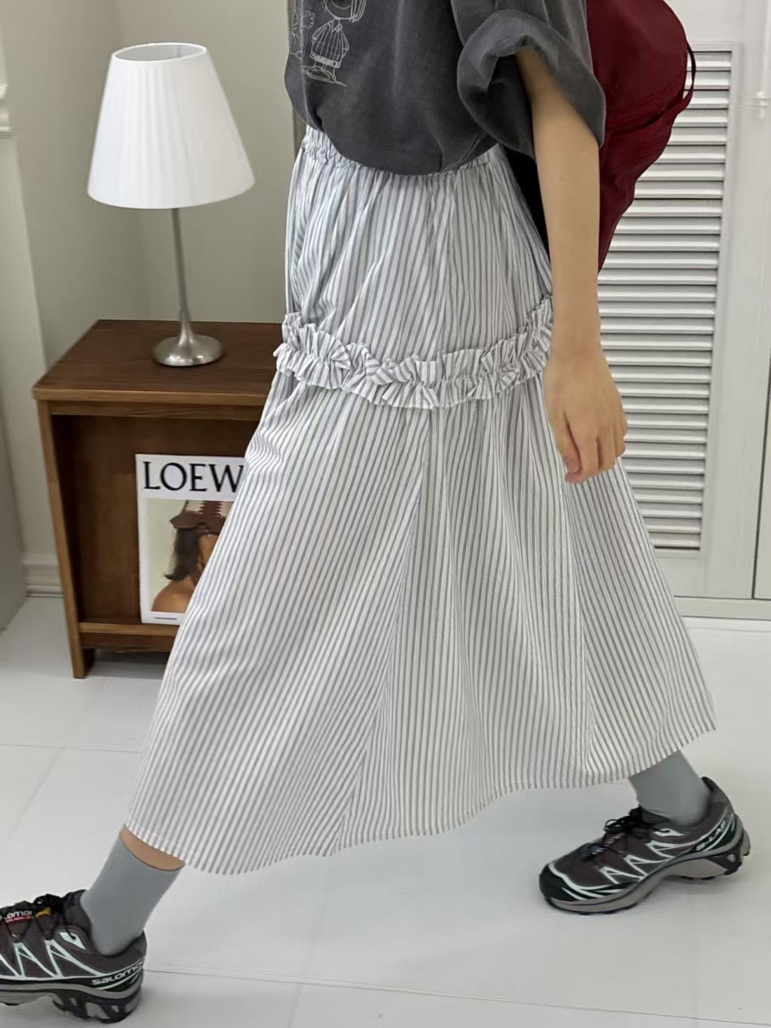 恤衫feel▫️小ruffle條子sk|2色入