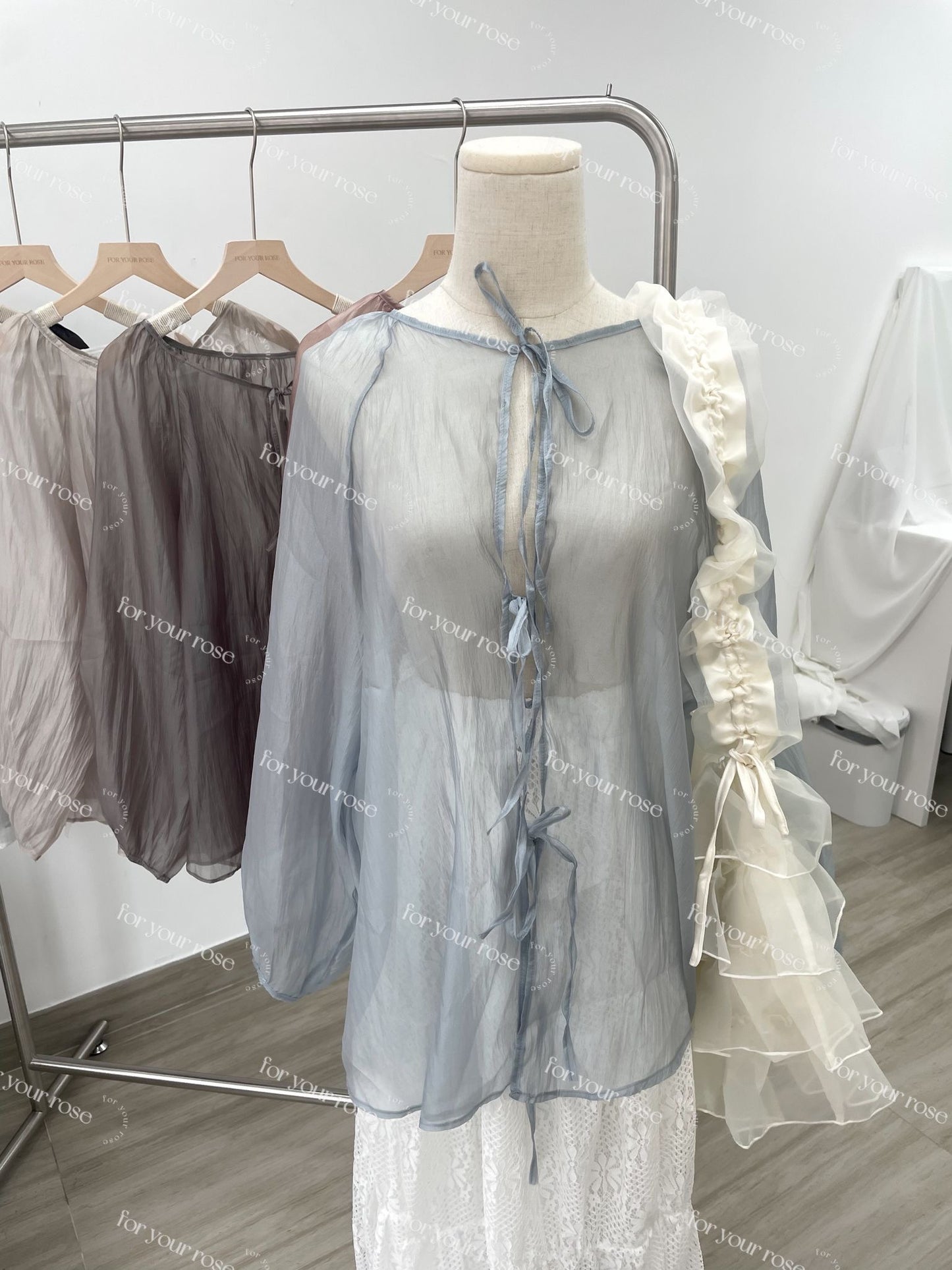 日系透明感🫧✨絲滑綁帶外搭|6色入