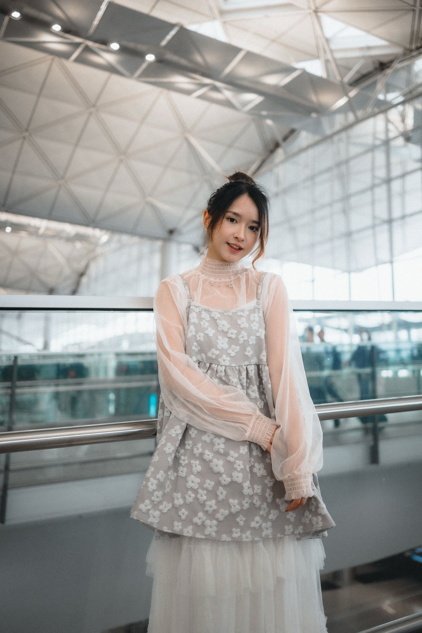 元気🌼 光澤大花花印壓綁帶外搭|2色入