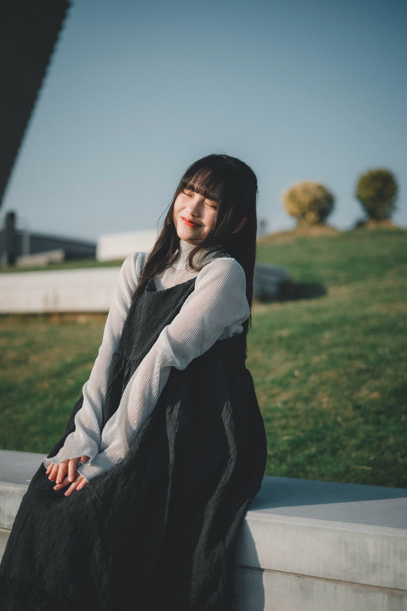 JP透明感🫧 細閃褶間透透高領上衣|2色入