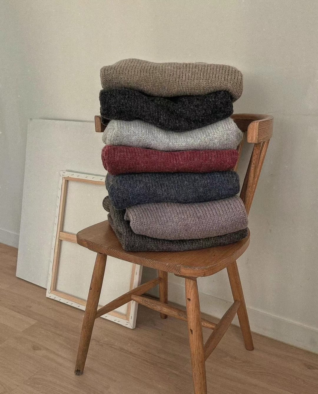 節日感!混色V領針織上衣|7色入