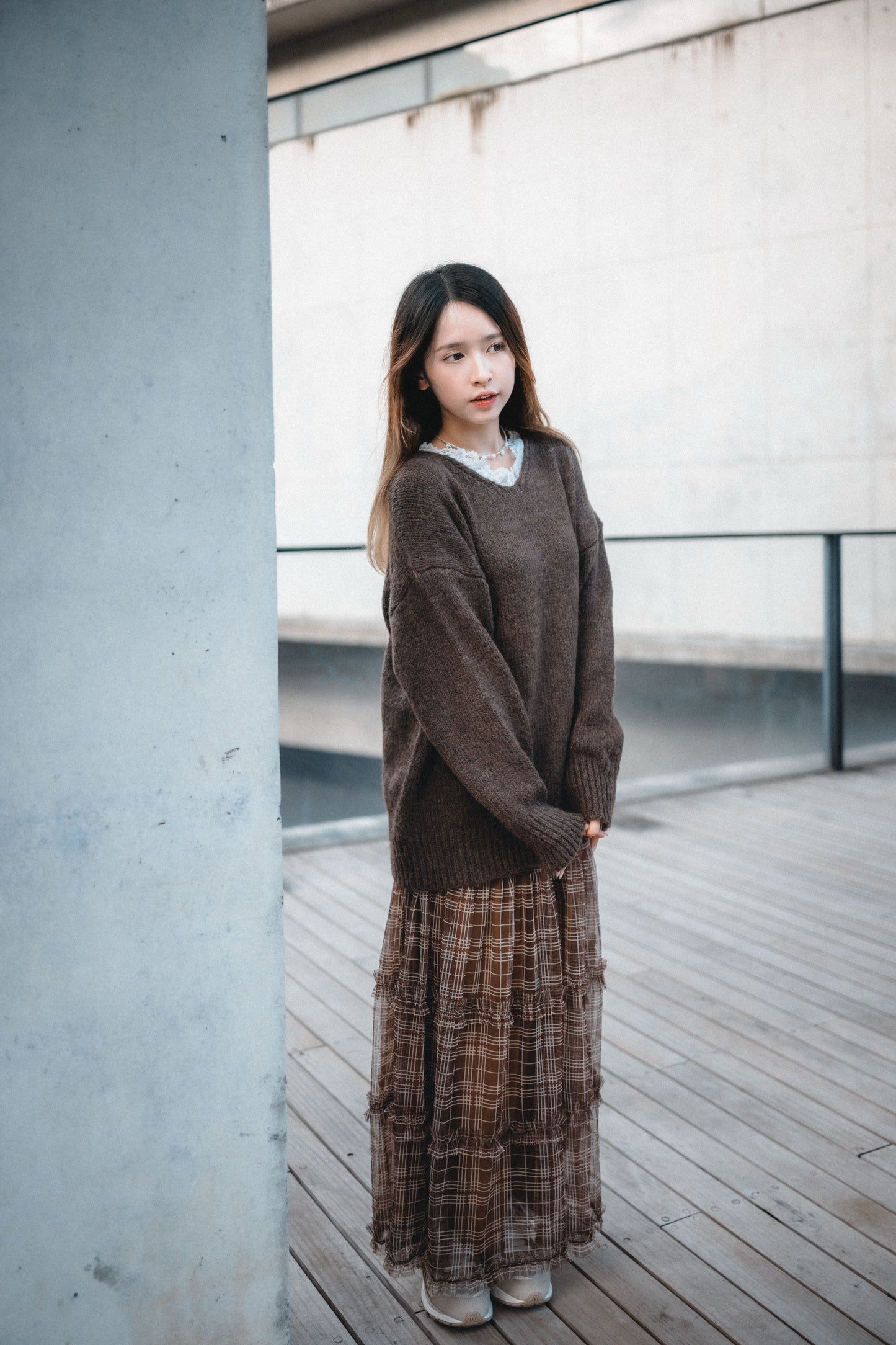 三分甜🍡軟糯Lace V領毛衣|3色入