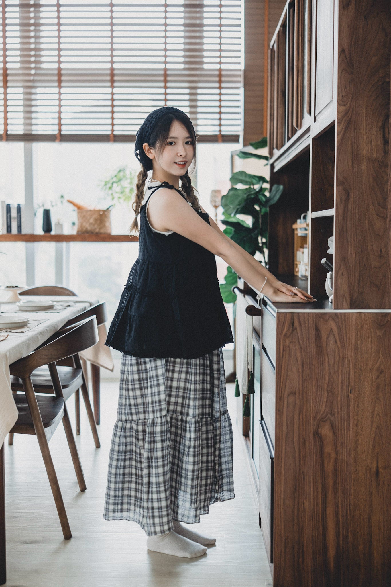 熱賣comeback❤️🔥 斜cut格紋三層蛋糕裙|3色入