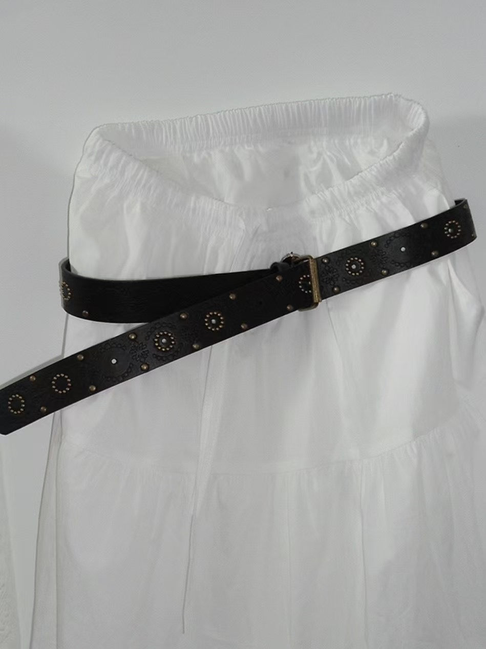 日韓系適用!柳釘鈎花皮帶|1色入