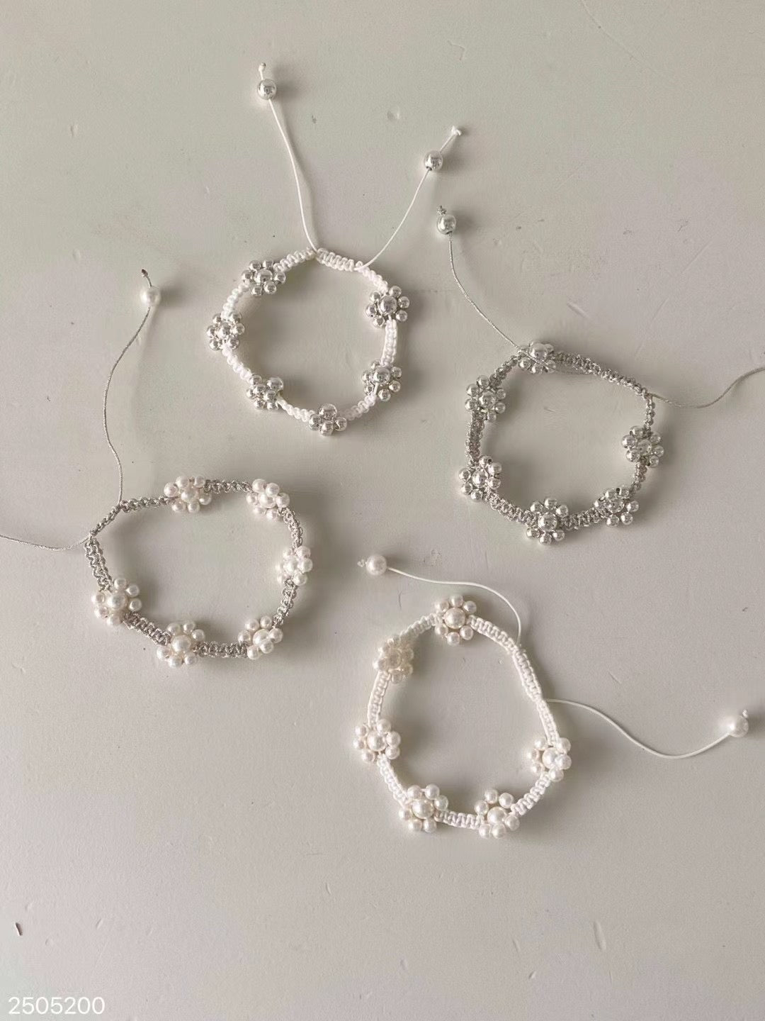 珠珠花朵手鏈|4色入