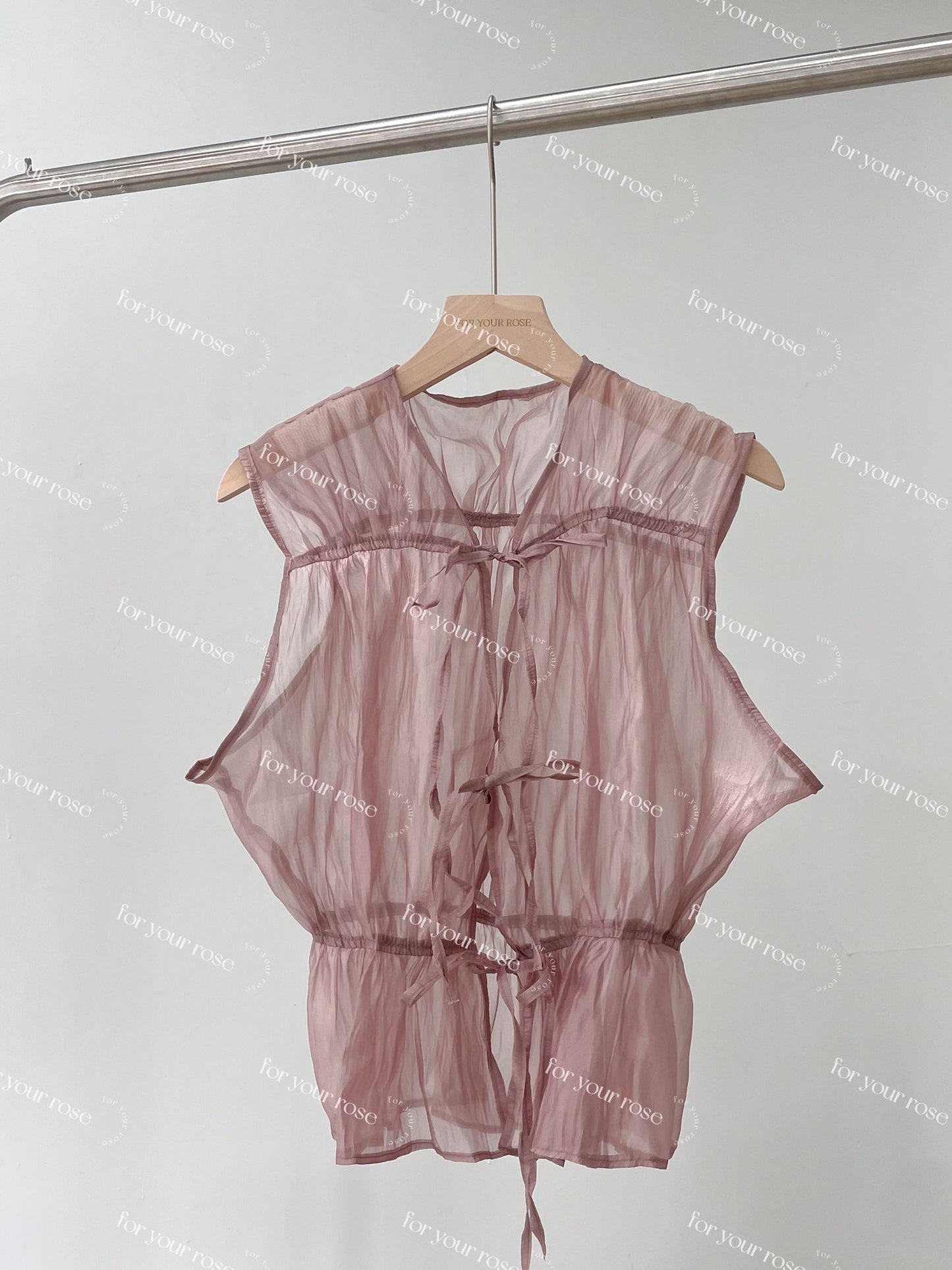 日系透明感🎐綁帶背心外搭|5色入