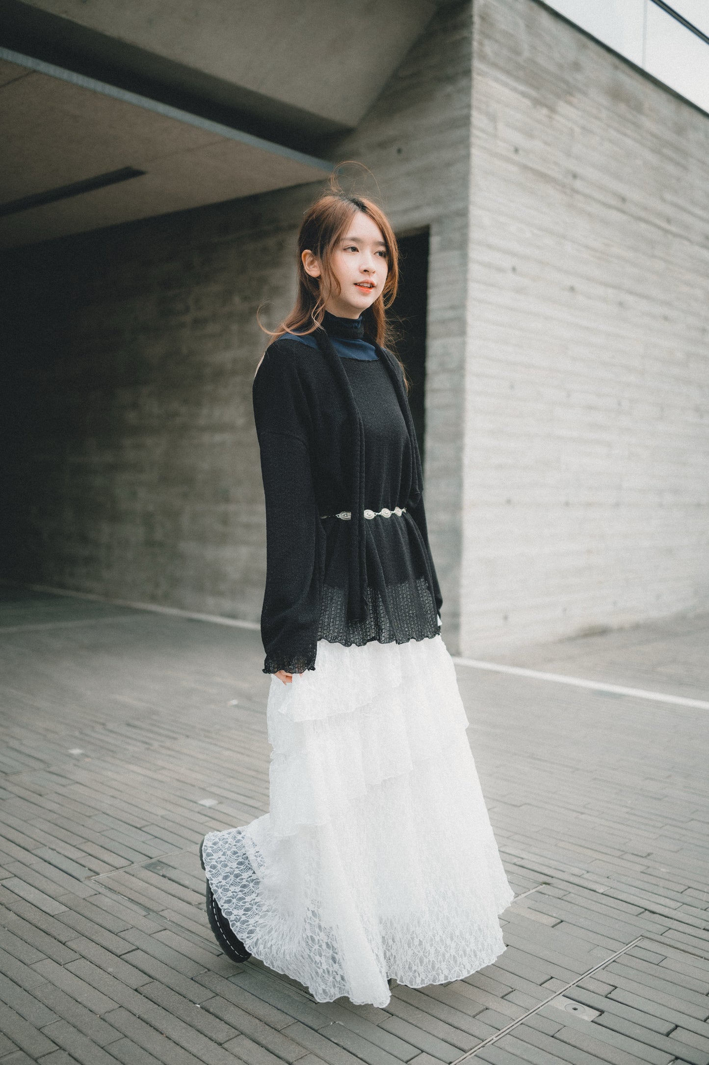 層層荷葉Lace半身裙|2色入