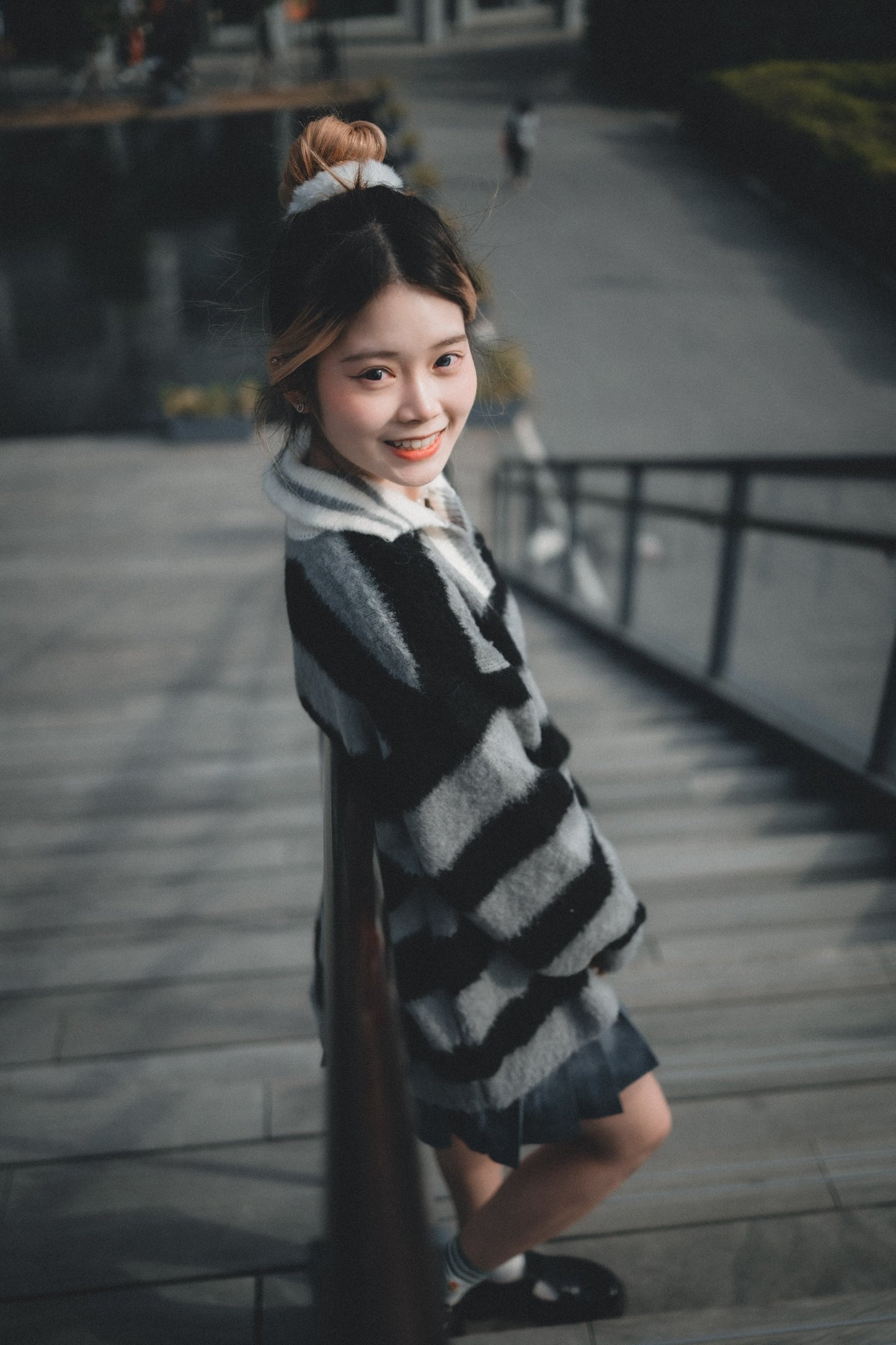 滑滑Fluffy • Stripe Collar Knit | 4色入