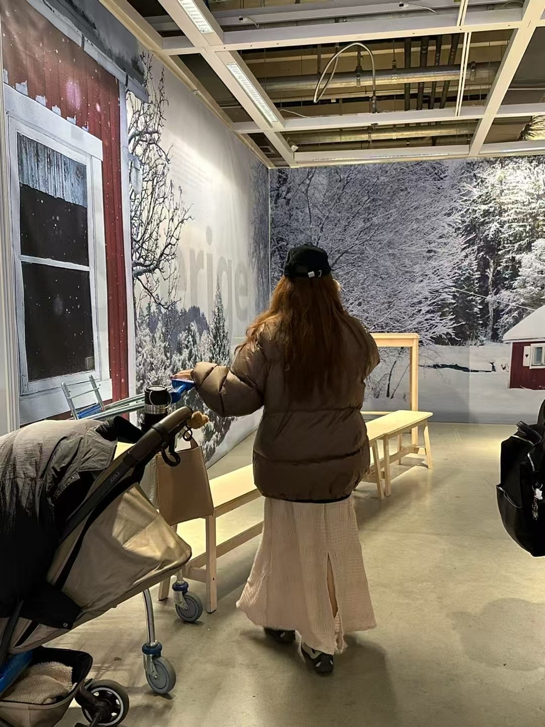 泡泡格格棉 • Waffle後開岔傘裙|3色入