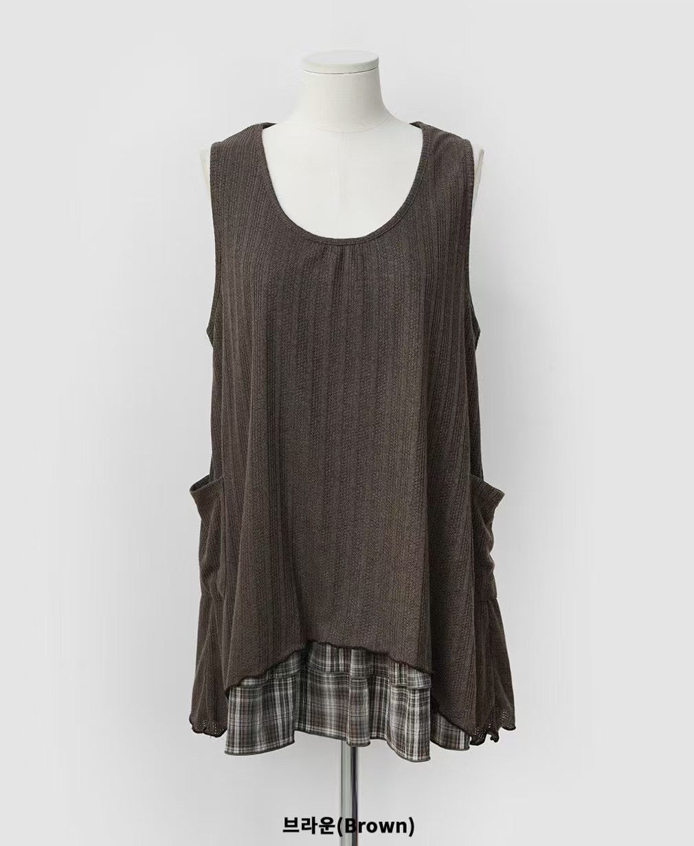 兩層layer🧸拼接背心娃娃top|3色入