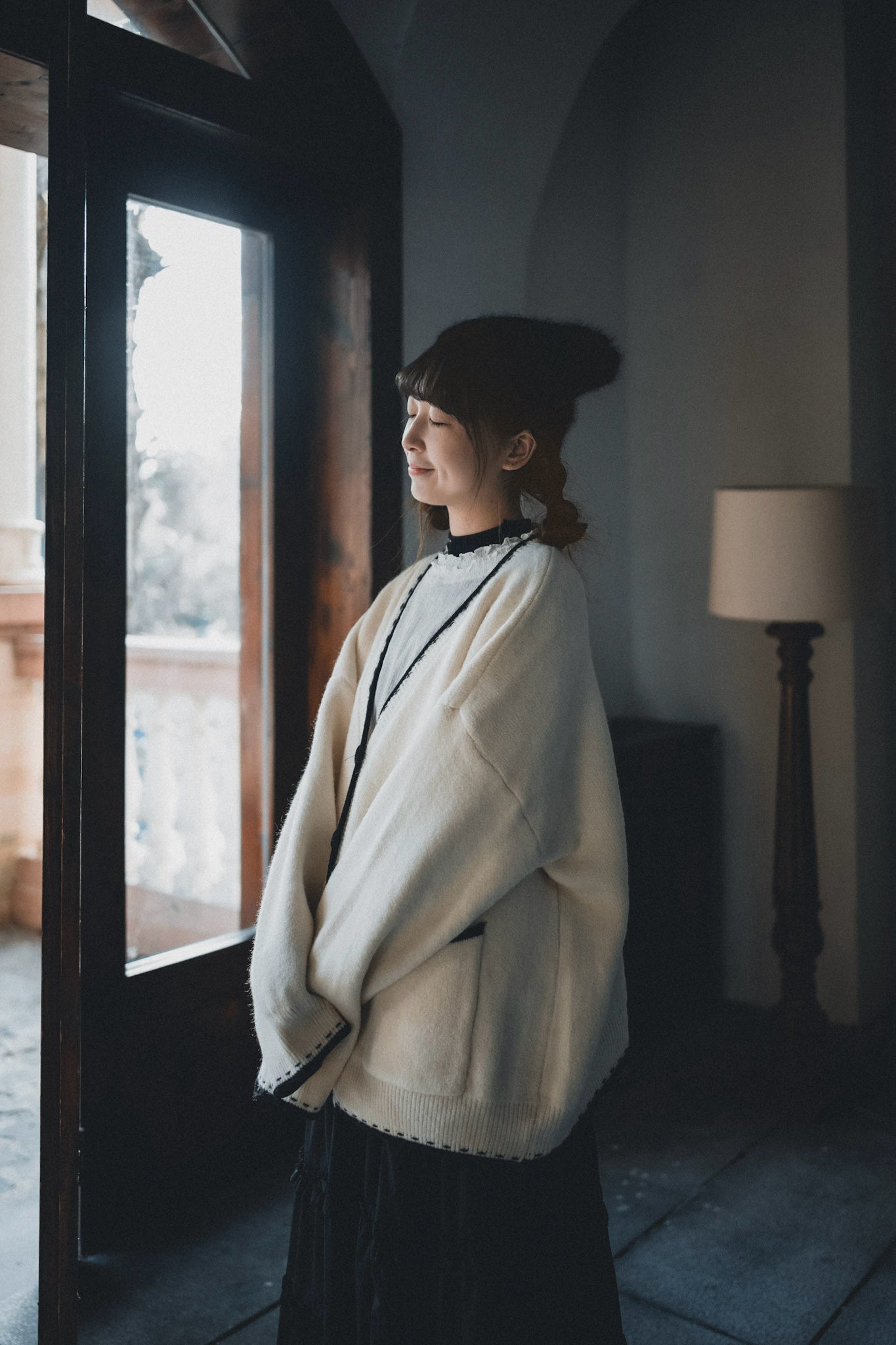 厚實拼邊長外套|3色入