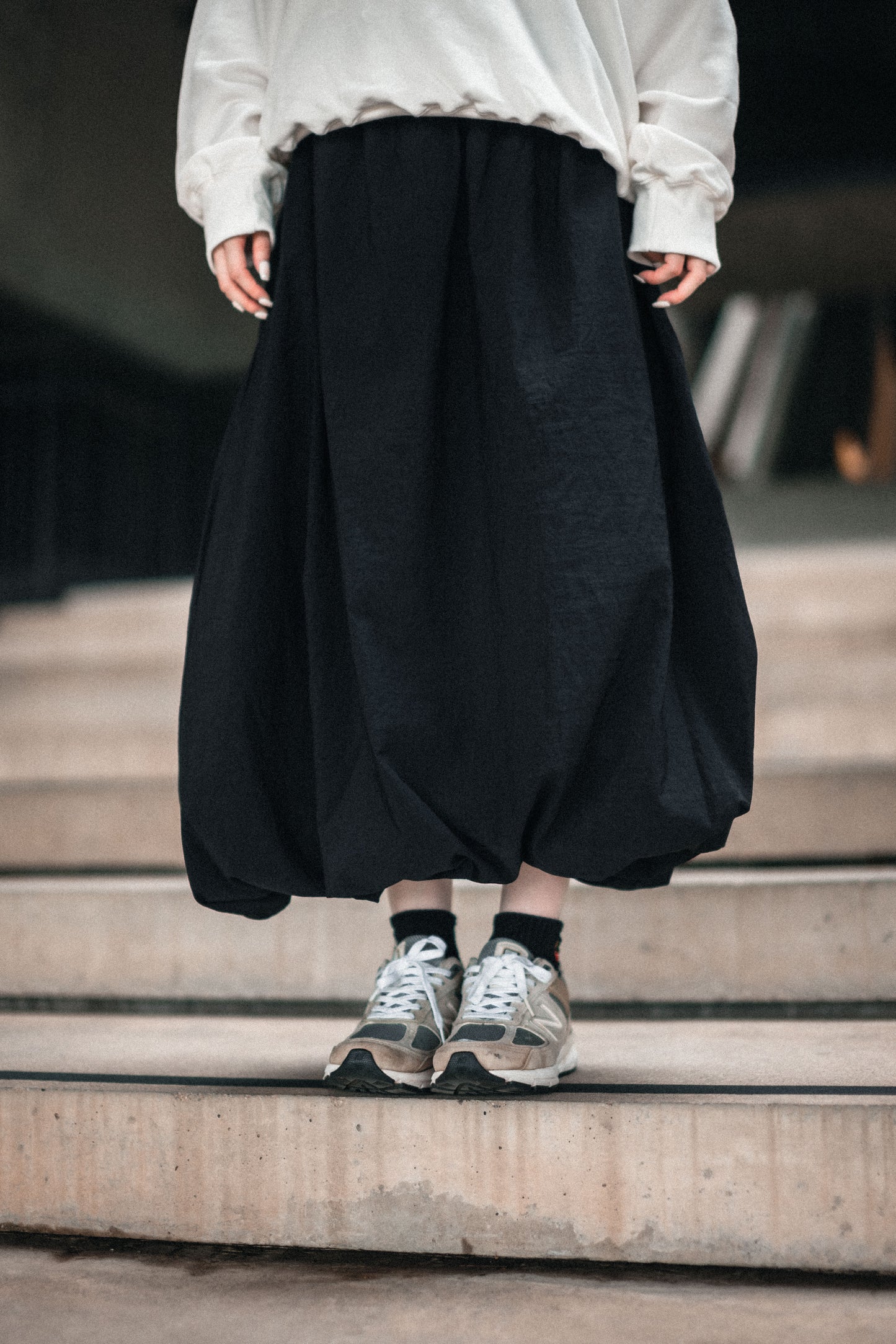 泡泡感索索料花苞裙|3色入