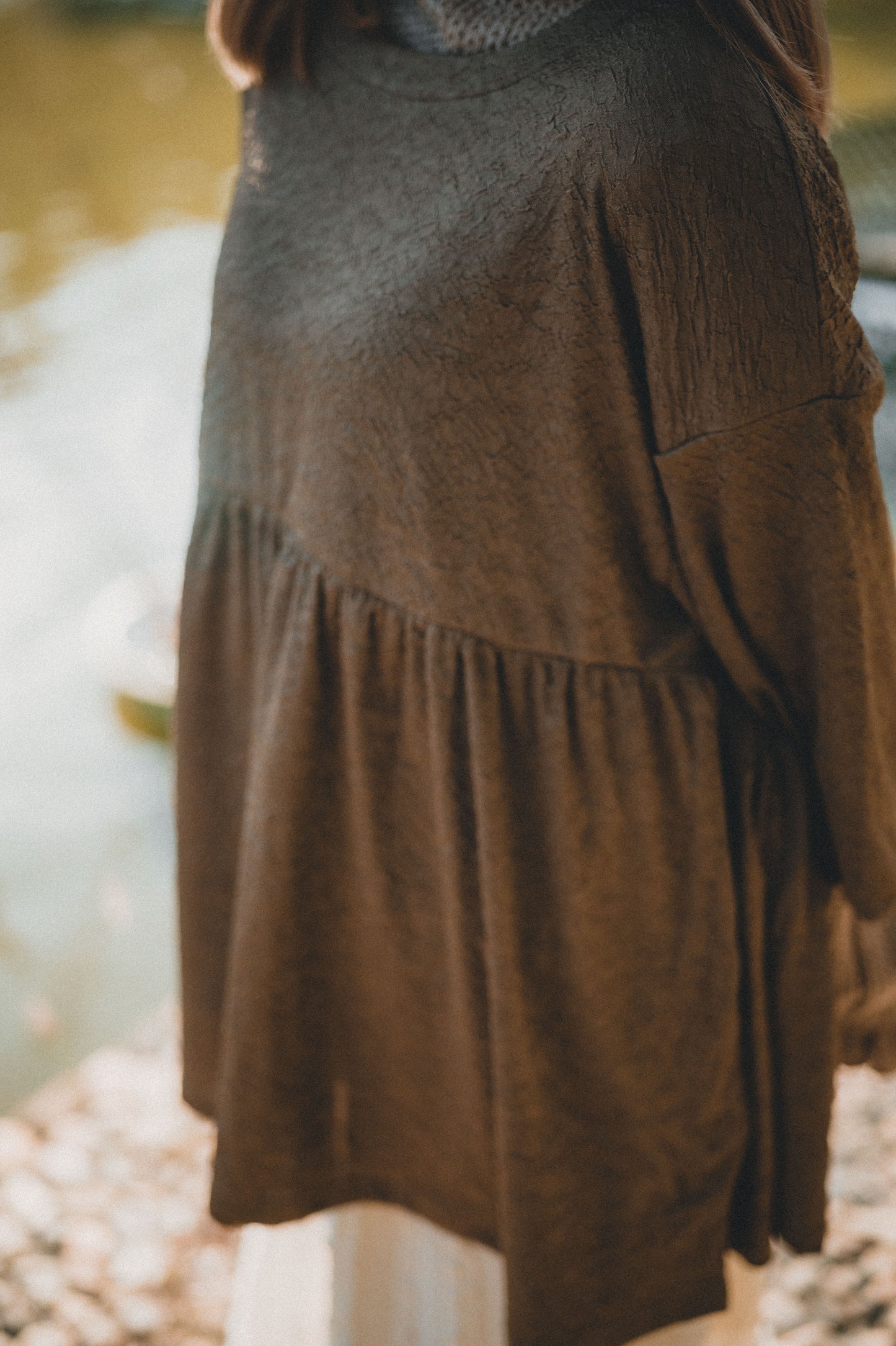 中袖泡泡壓紋TOP|4色入