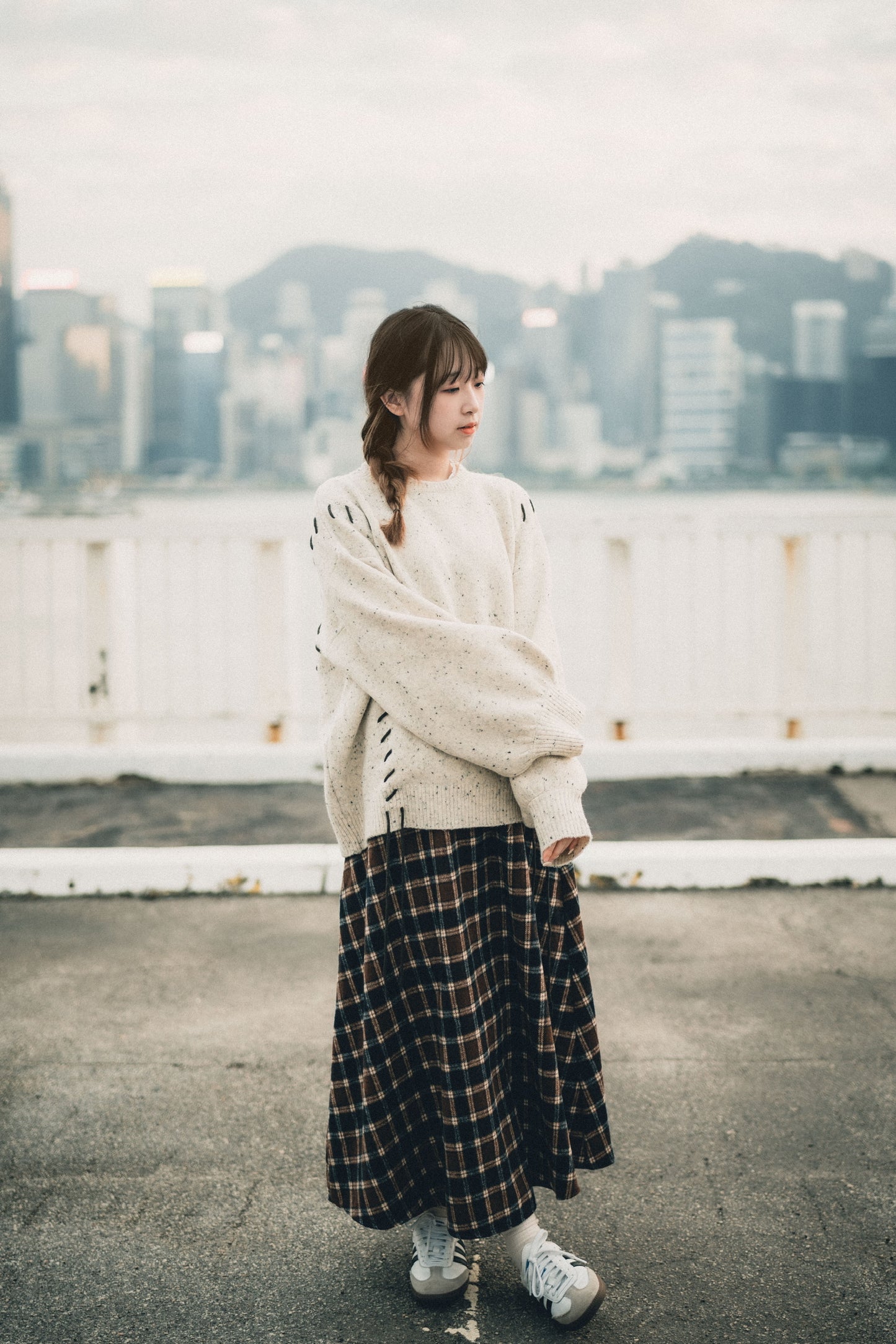 曲奇趣趣🍪 拼色粗縫繫帶針織上衣|3色入