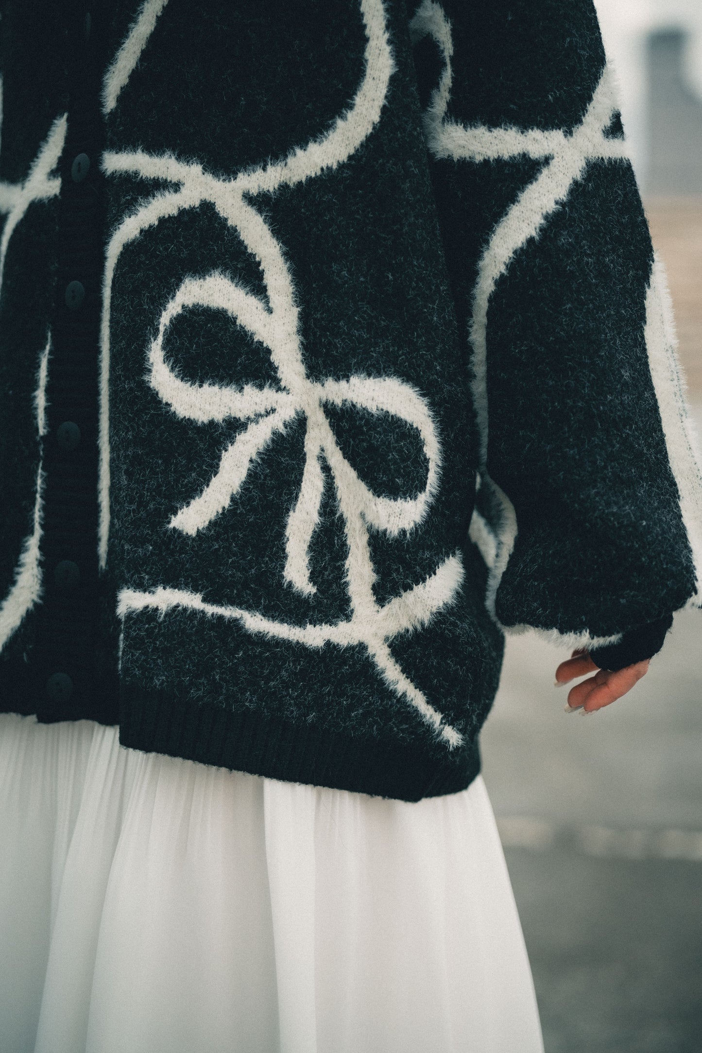 超靚必入😭❣️線描蝴蝶結針織外套|3色入