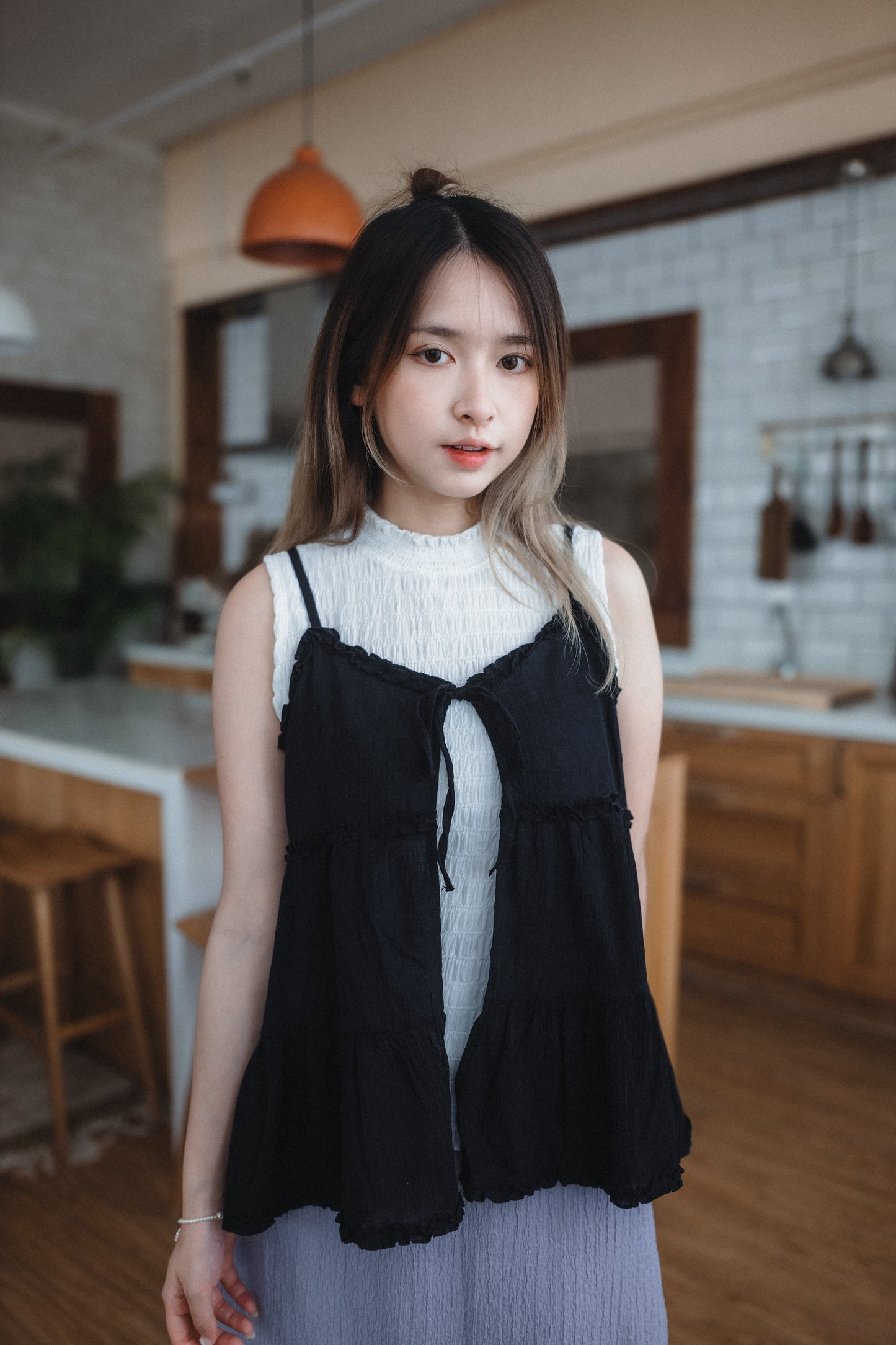 莫蘭迪𝓉ℴ𝓃ℯ花邊綁帶外搭|4色入